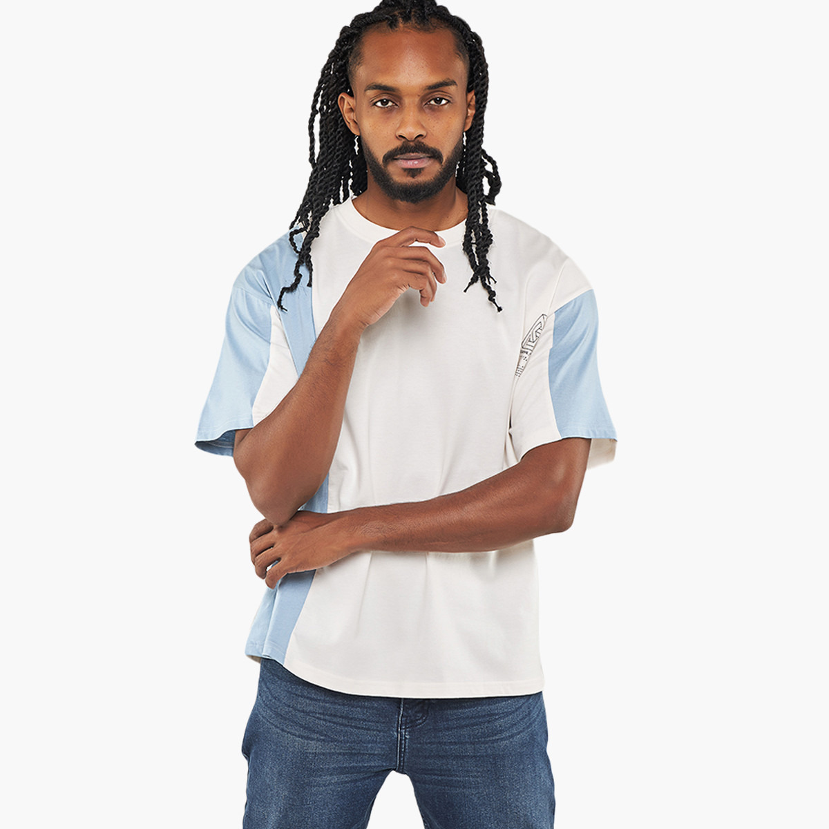 BlueAge Men Colour Blocking Crew Neck T-Shirt-men-clothing-tshirtsandpolos-tshirts-image-1