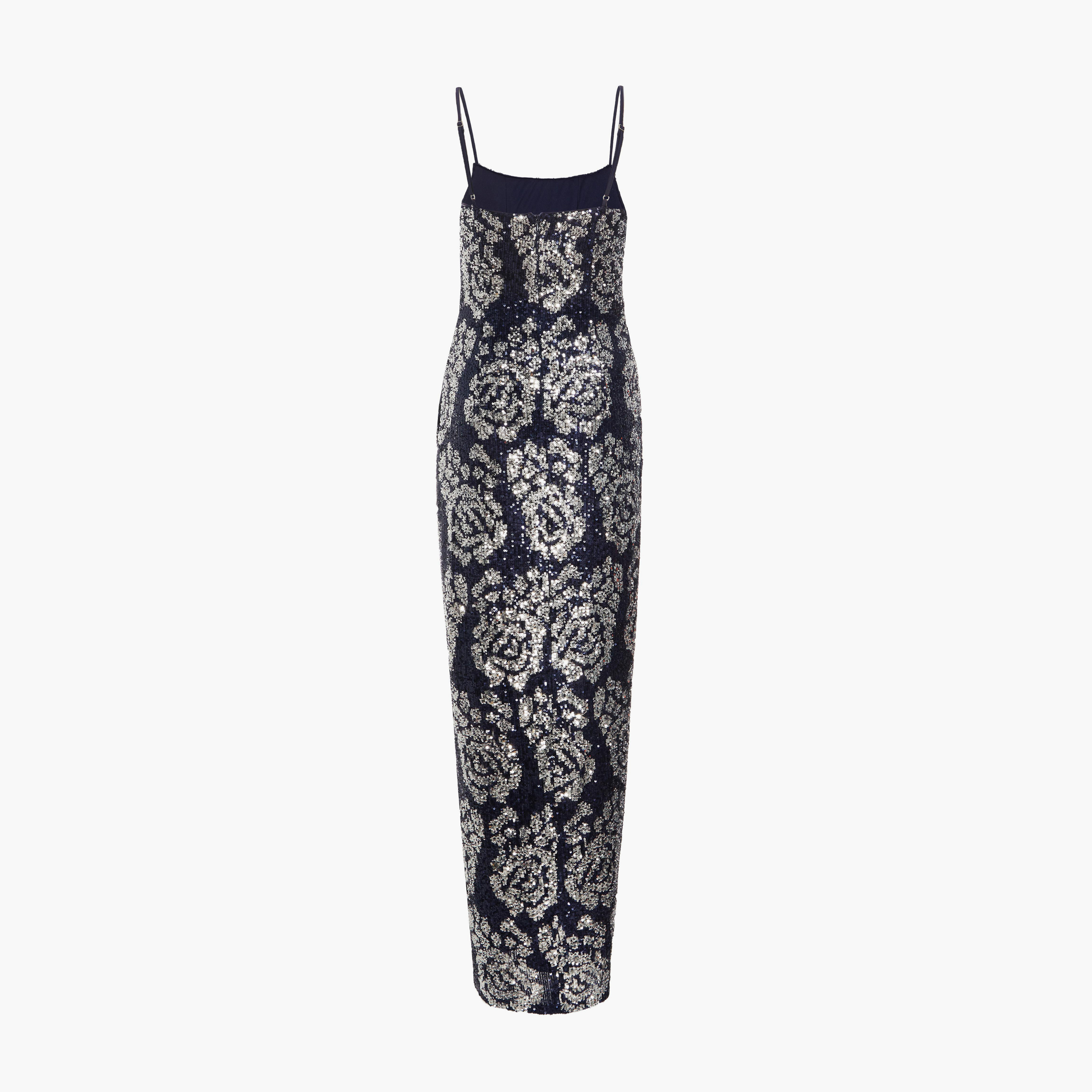 كويز-  فستان ماكسي بقماش سكوبا من الترتر برقبة منخفضة-women-clothing-dresses-image-6