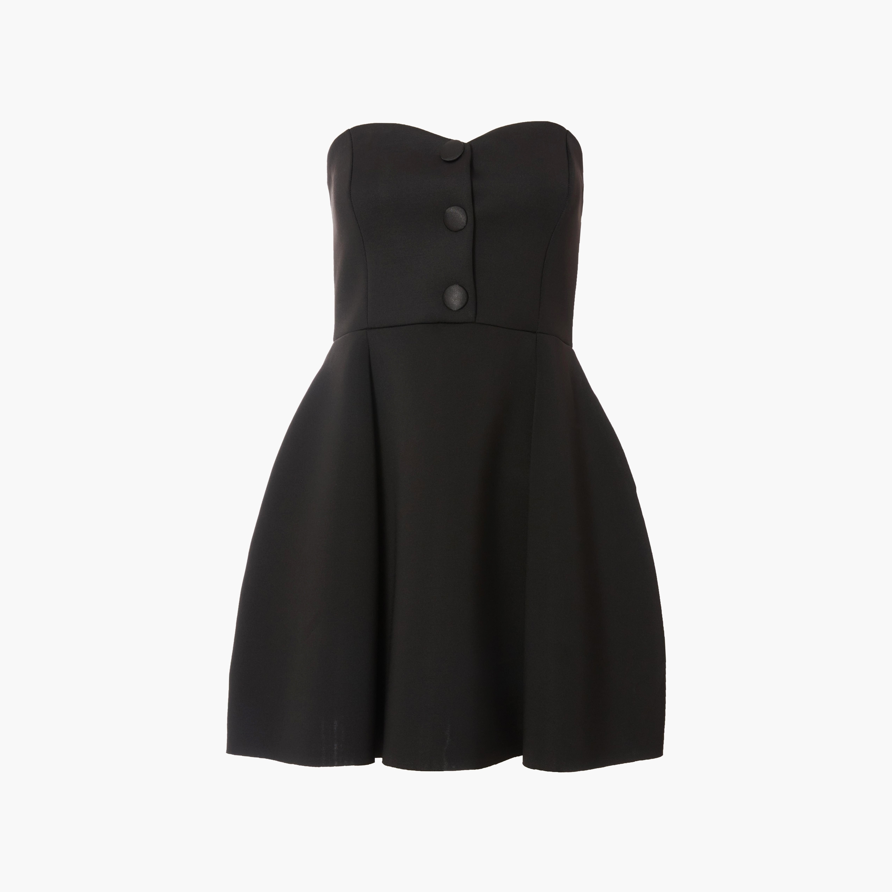 فستان قصير أسود للنساء من كورسيه سكوبا فوم بتصميم A من كويز-women-clothing-dresses-image-5