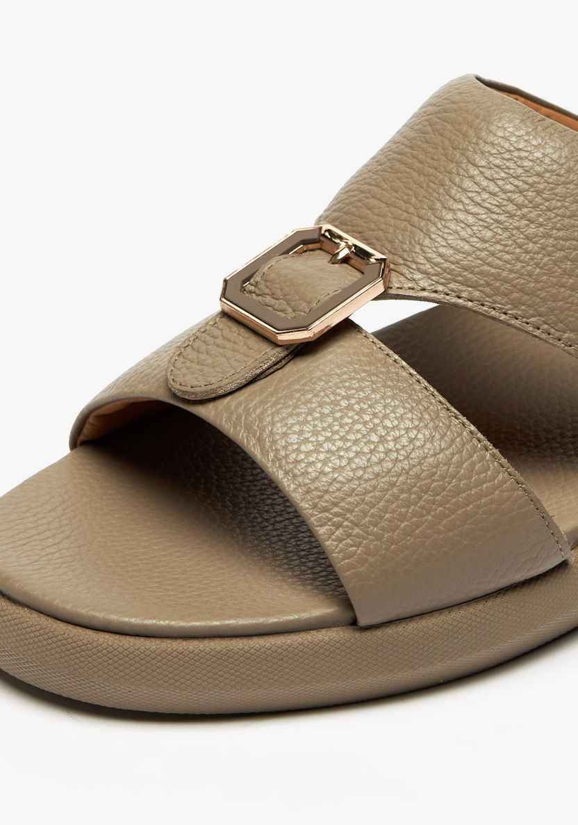 Steve Madden Men's Buckle Accented Slip-On Arabic Sandals-Men%27s Sandals-image-3