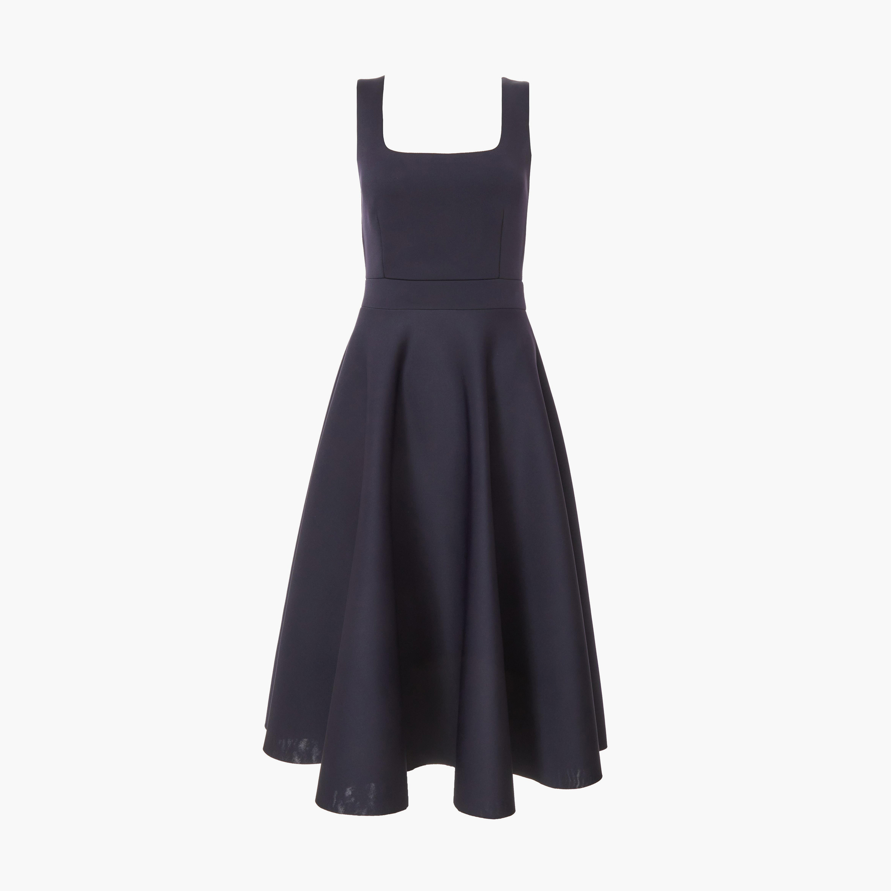 Quiz Navy Scuba Foam Square Neck Women Skater Dress-women-clothing-dresses-image-5
