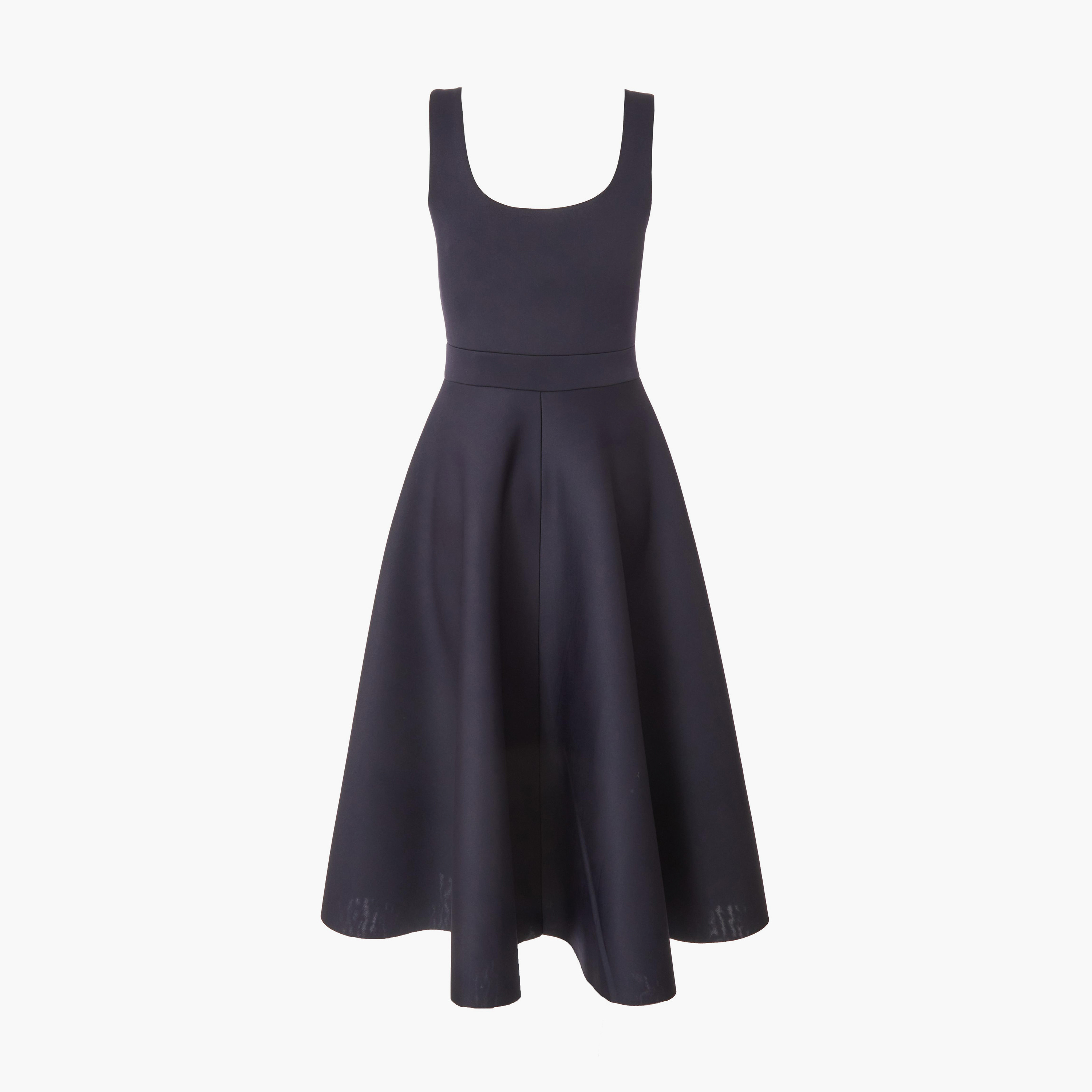 Quiz Navy Scuba Foam Square Neck Women Skater Dress-women-clothing-dresses-image-6