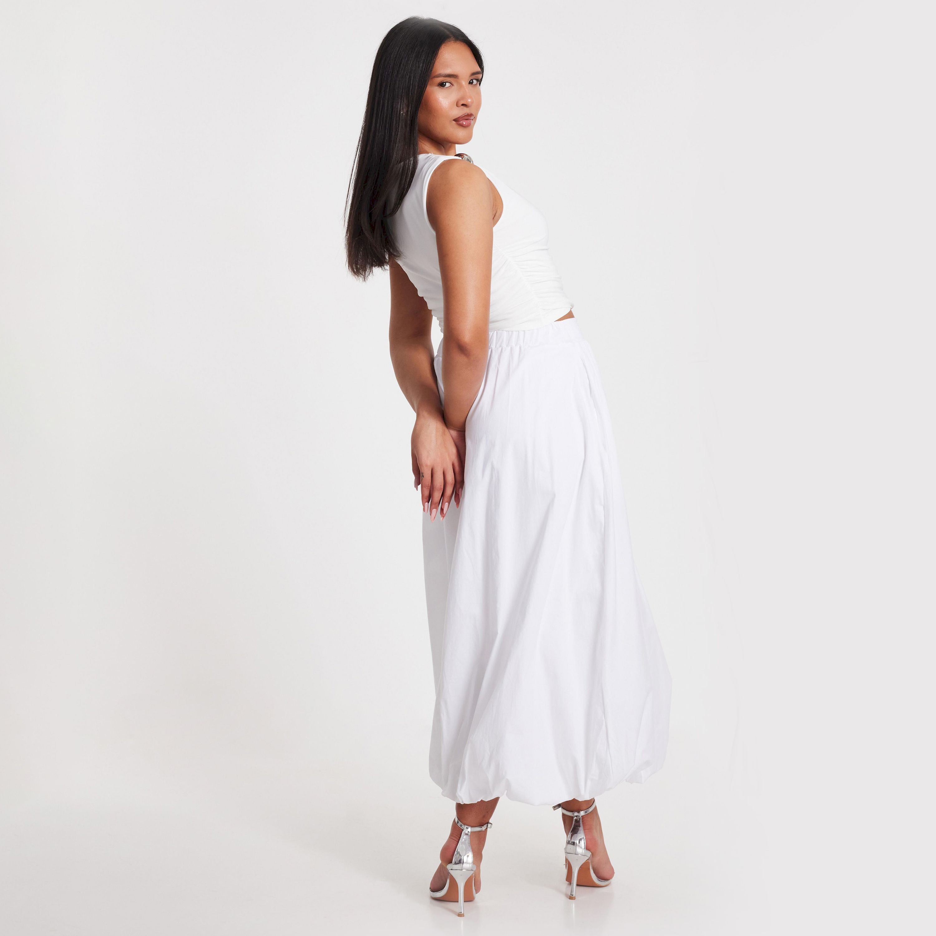 كويز-  سترة بتفاصيل مشبك لون كريمي-women-clothing-tshirts-image-3
