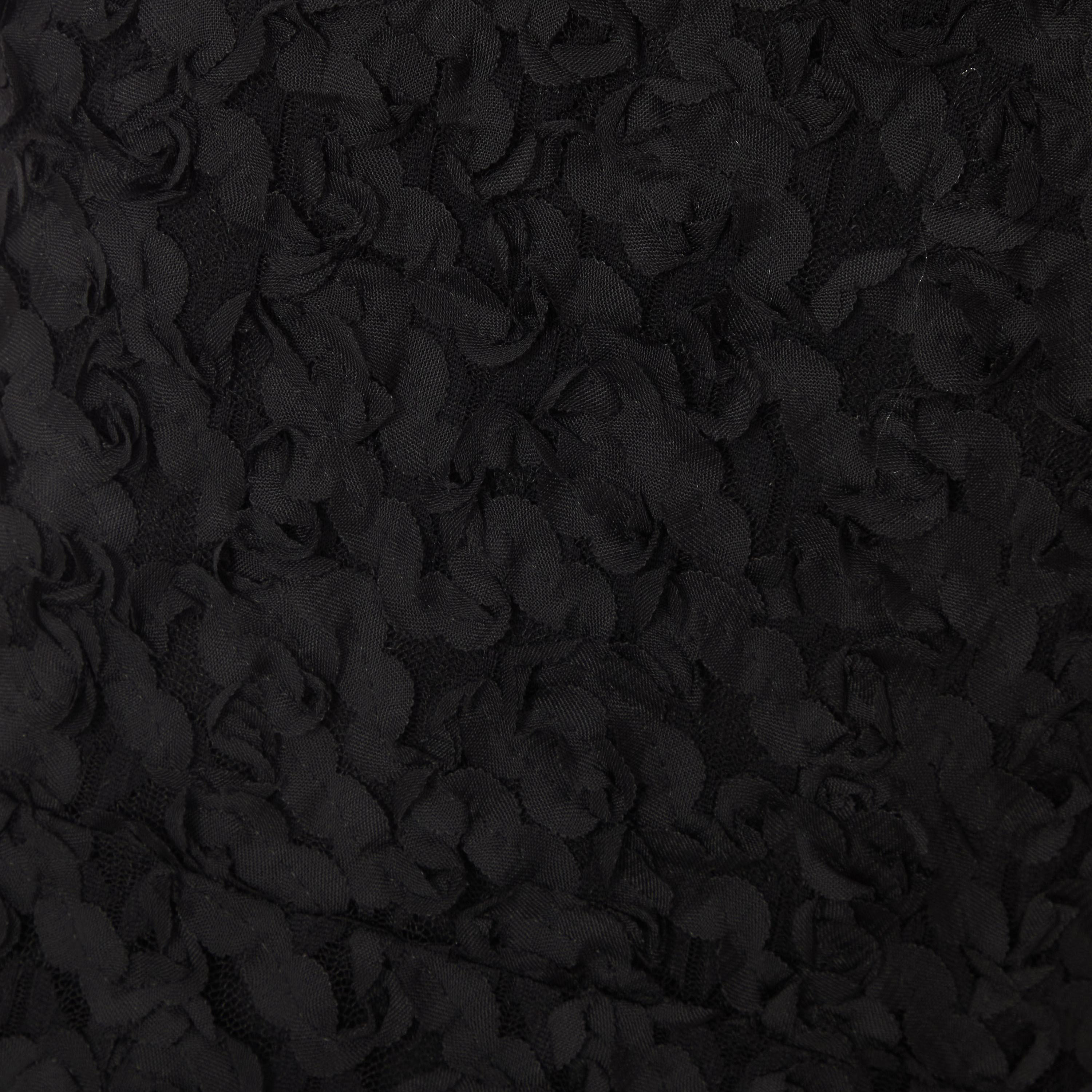Quiz Black 3D Flower Square Neck Evening Wear Women Midaxi Dress-women-clothing-dresses-image-4