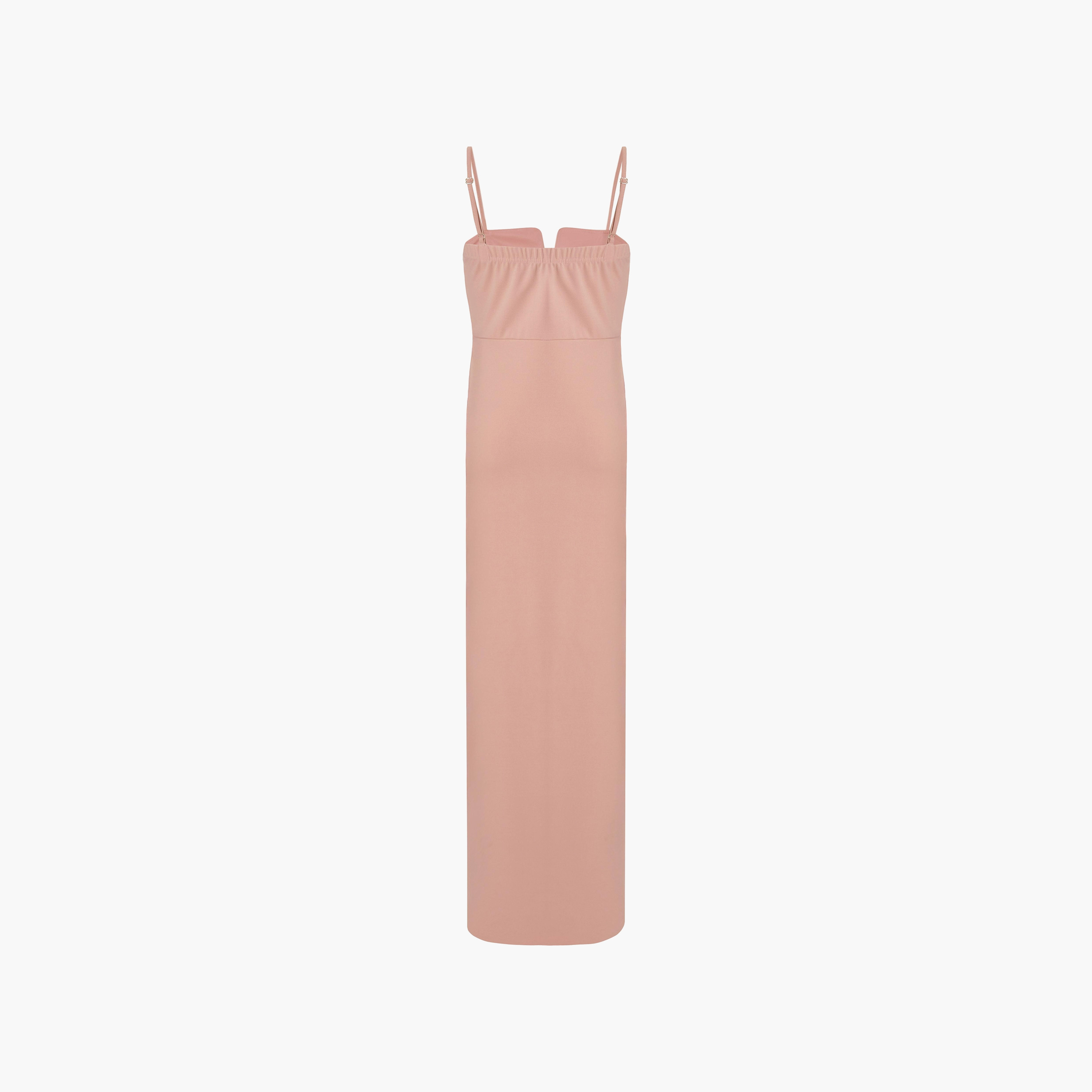 Quiz Scuba Crepe Shoulder Strap Pale Pink Women Maxi Dress-women-clothing-dresses-image-6