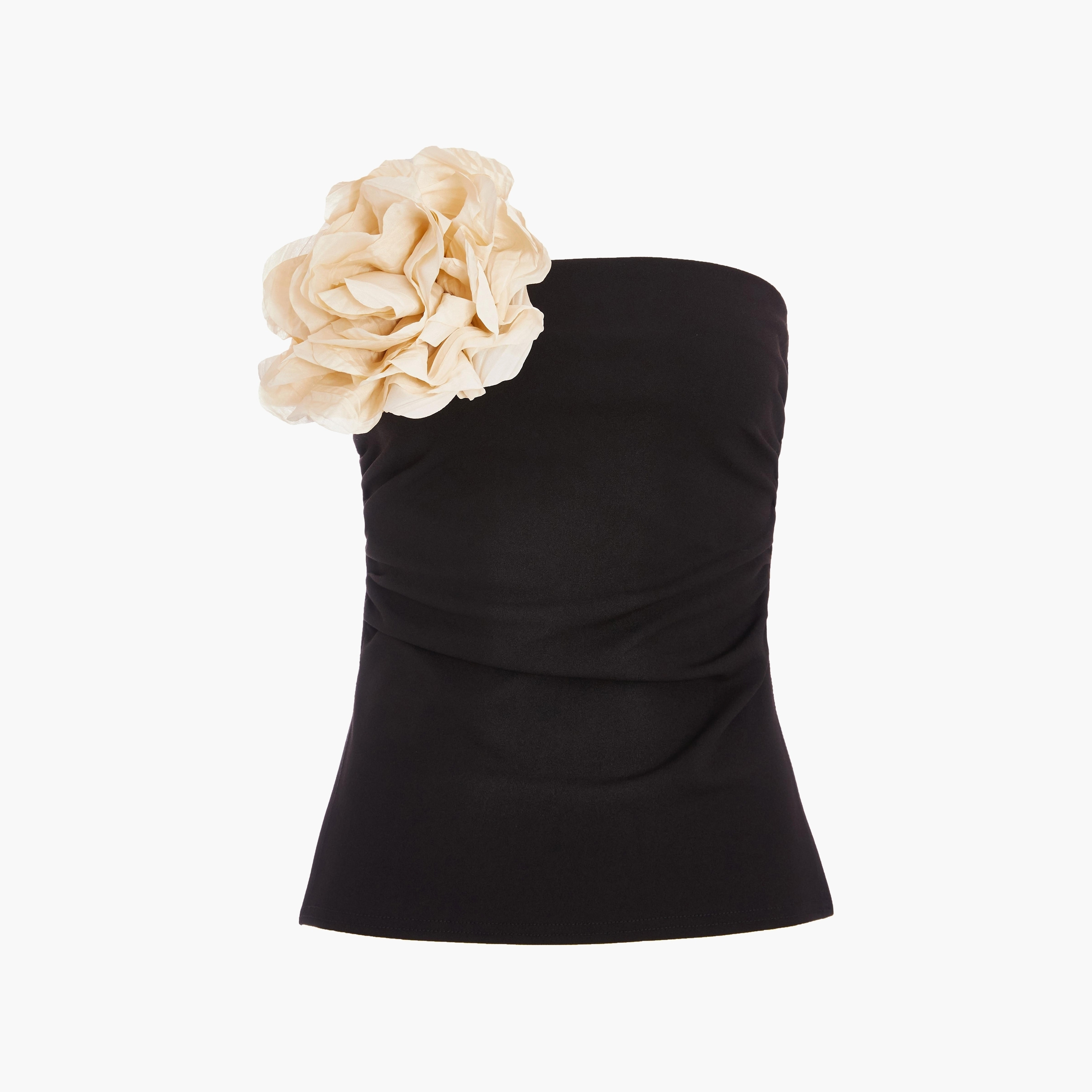 بلوزة نسائية سوداء من قماش الكريب سكوبا من كويز-women-clothing-shirtsandblouses-blouses-image-5