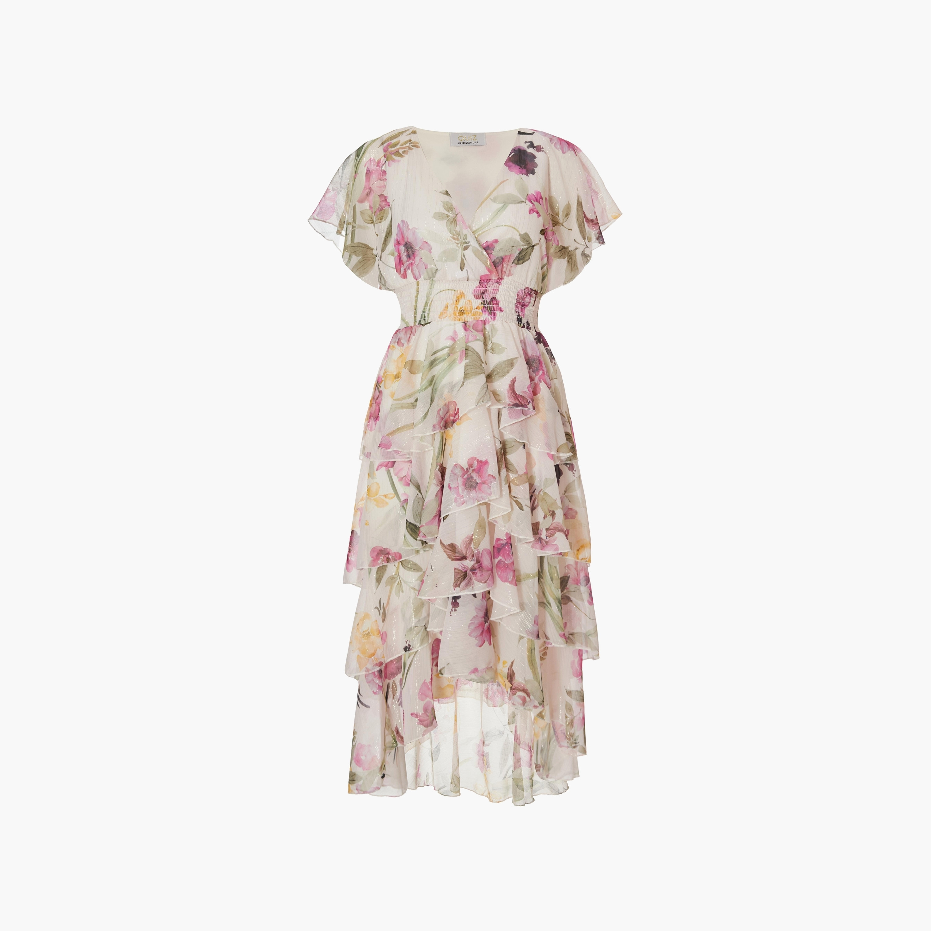 فستان ميداكسي نسائي أبيض متعدد الطبقات من الشيفون المزهر من كويز-women-clothing-dresses-image-5
