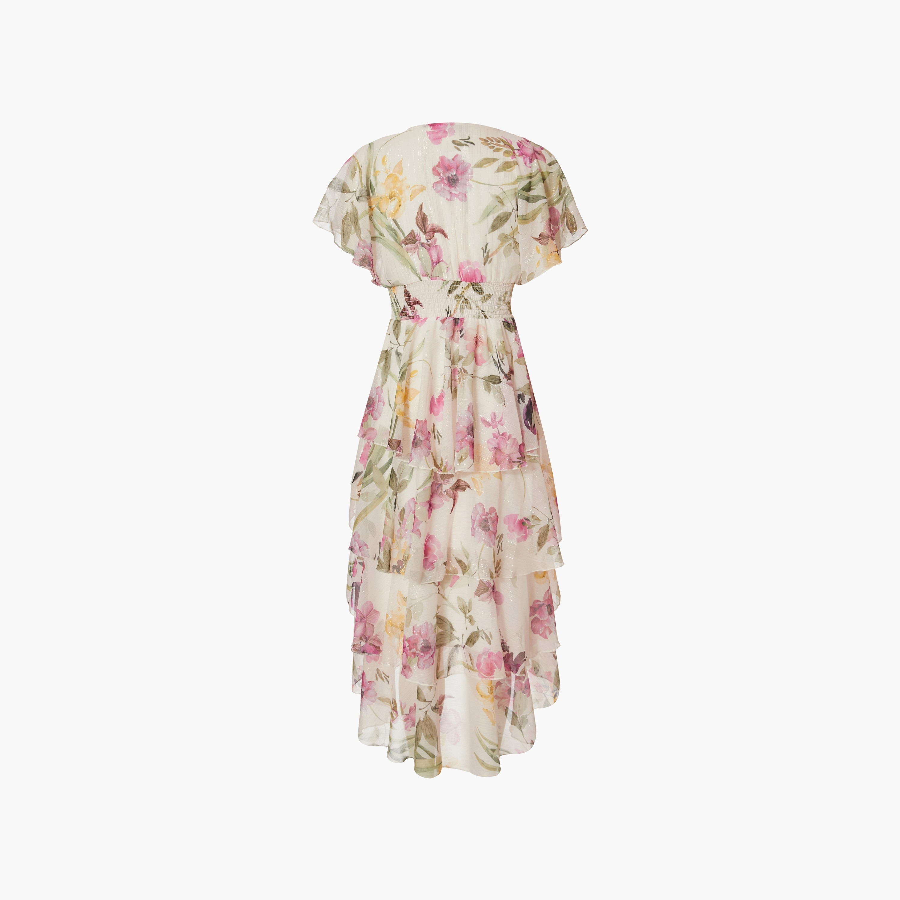 فستان ميداكسي نسائي أبيض متعدد الطبقات من الشيفون المزهر من كويز-women-clothing-dresses-image-6