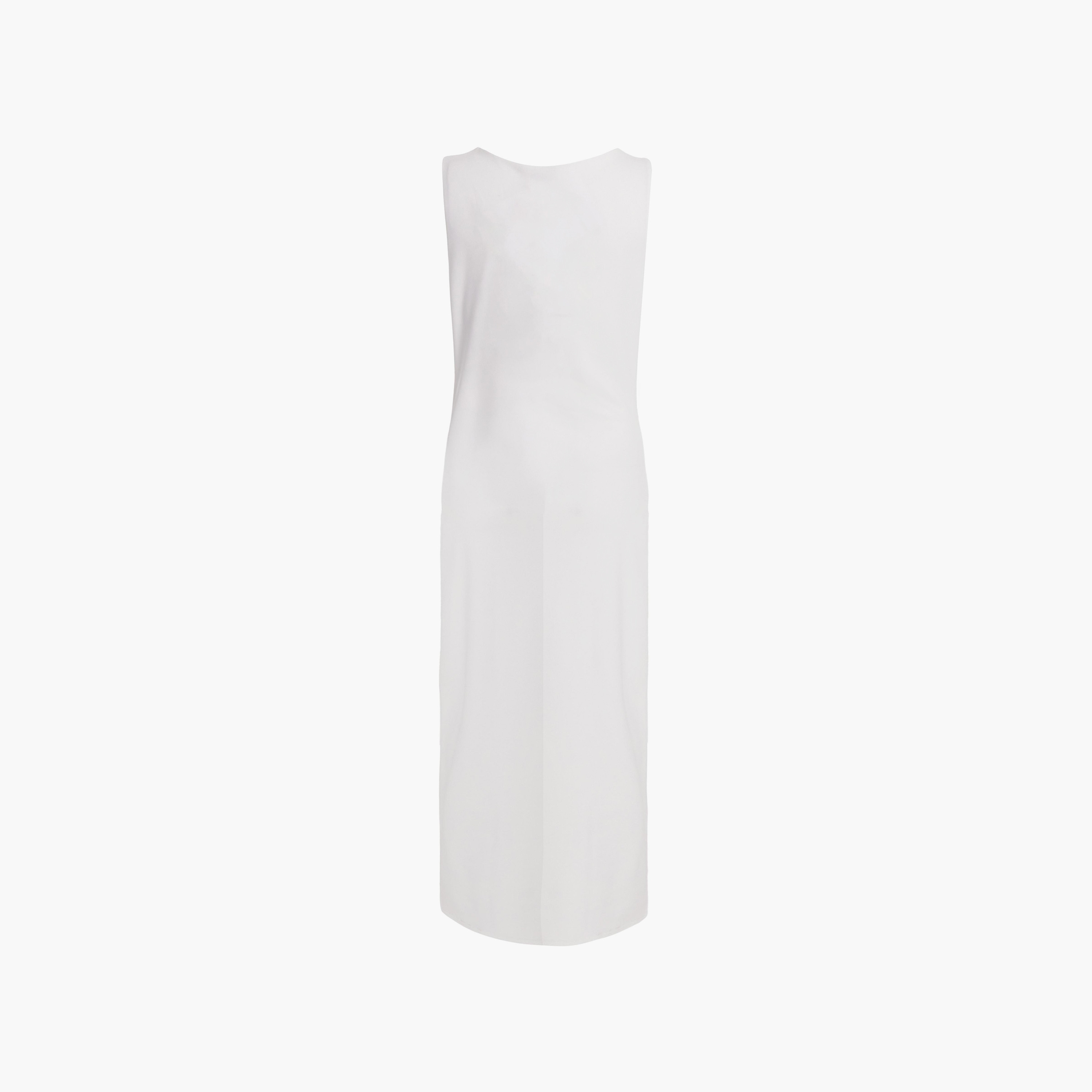 فستان متوسط ​​الطول نسائي من Quiz مصنوع من قماش كريب سكوبا باللون الأبيض-women-clothing-dresses-image-6