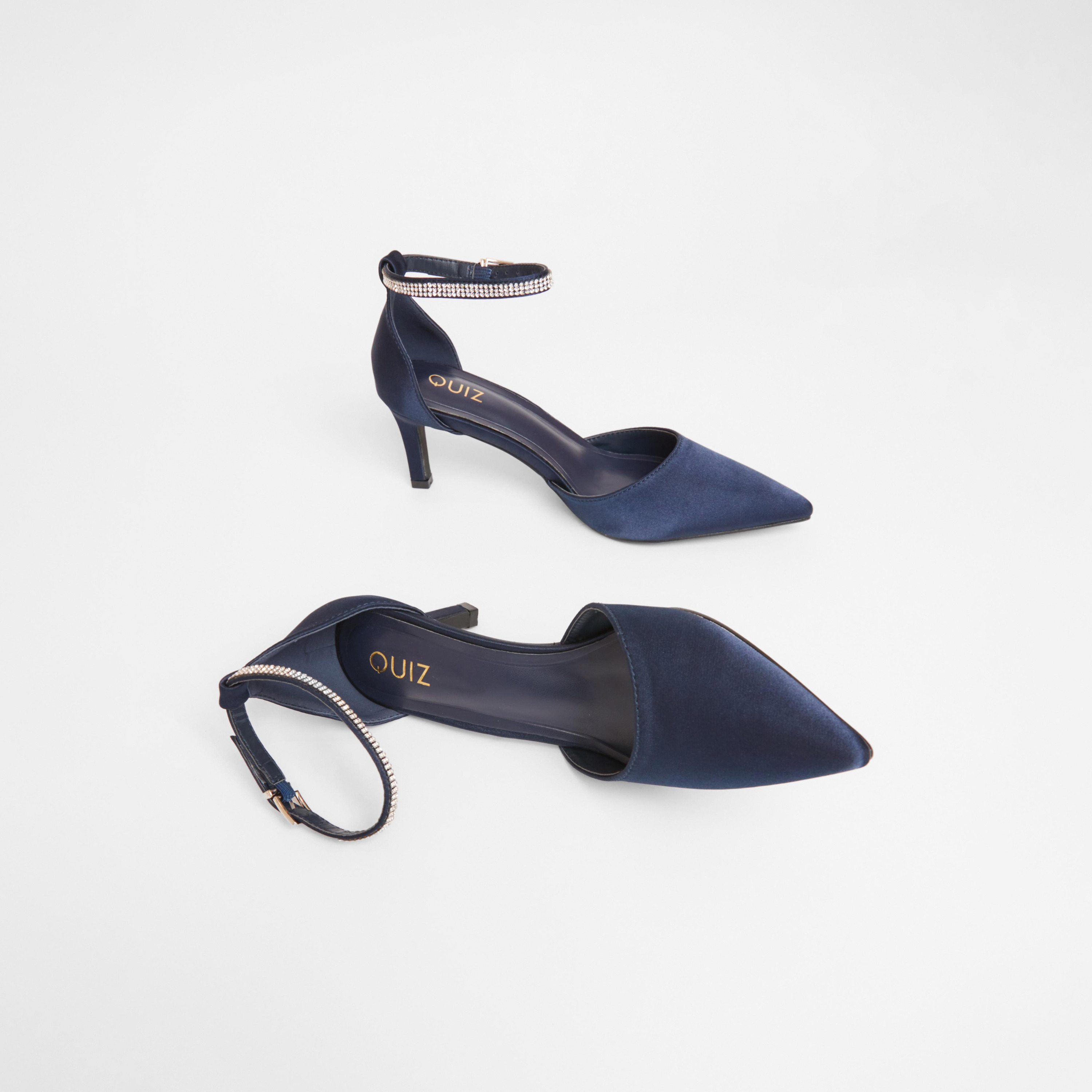 Quiz Women's Diamante Ankle Strap Court Stiletto Heels| 201735054-women-shoes-heels-image-2