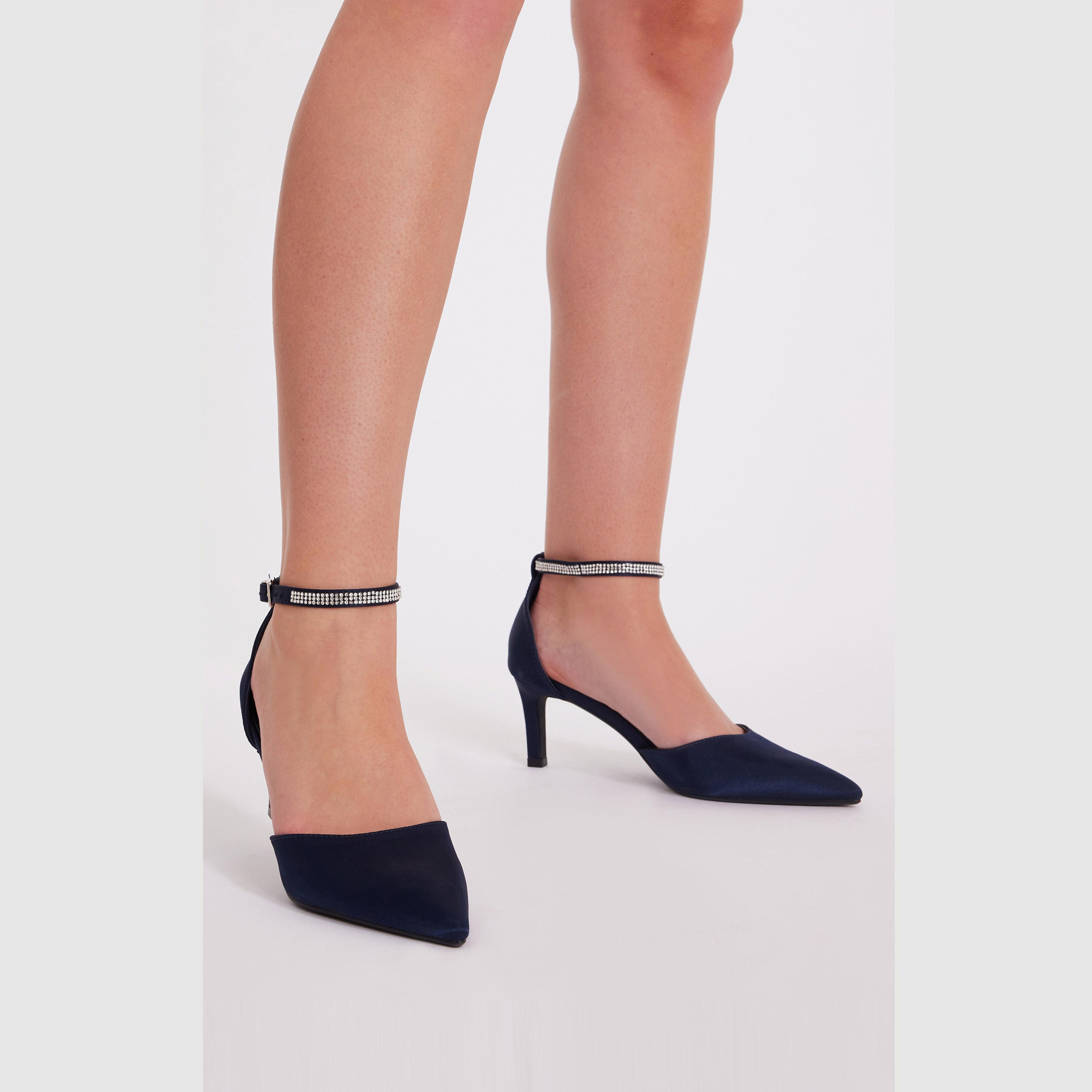 Quiz Women's Diamante Ankle Strap Court Stiletto Heels| 201735054-women-shoes-heels-image-5