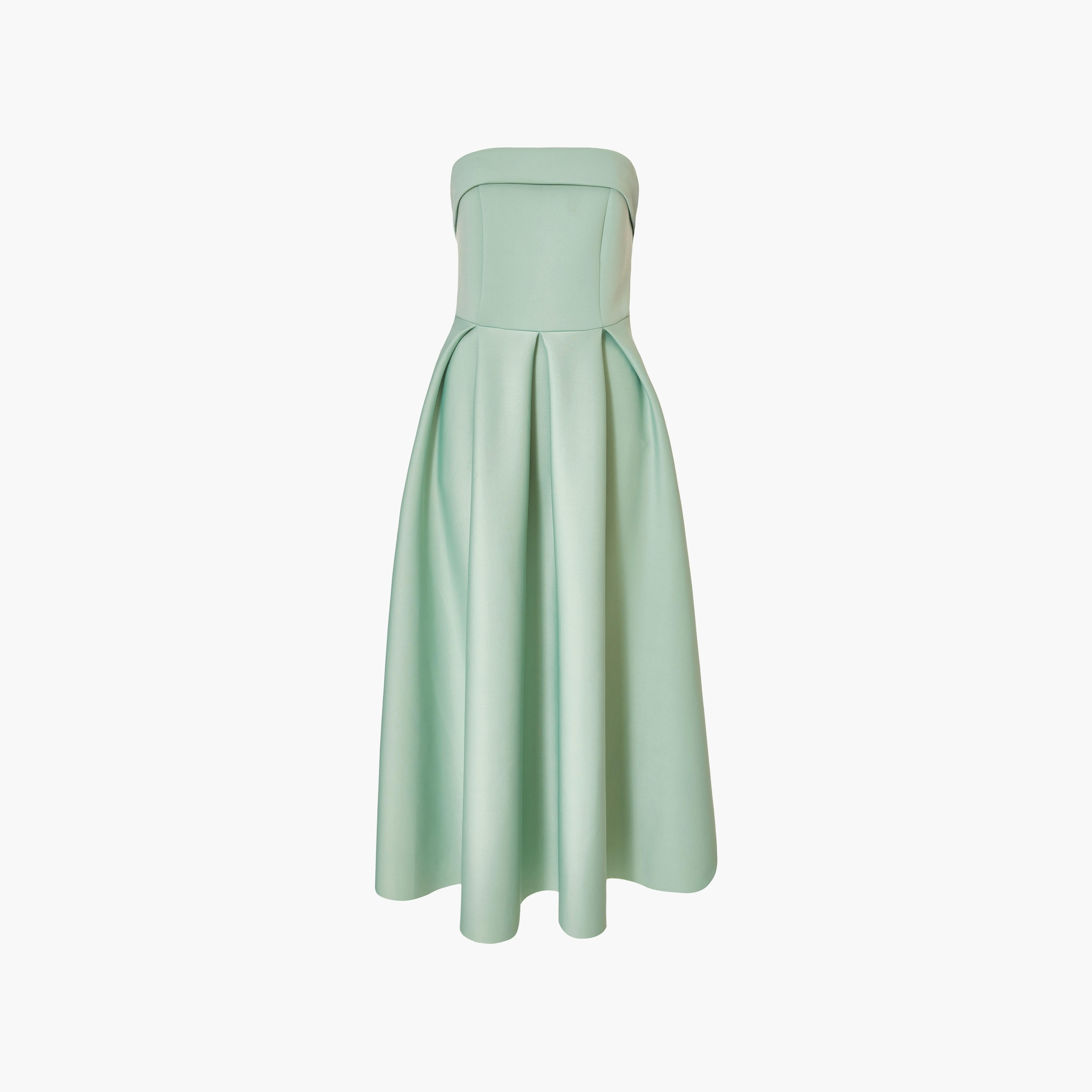 Quiz Scuba Foam Bandeau Skater Sage Women Maxi Dress-women-clothing-dresses-image-5