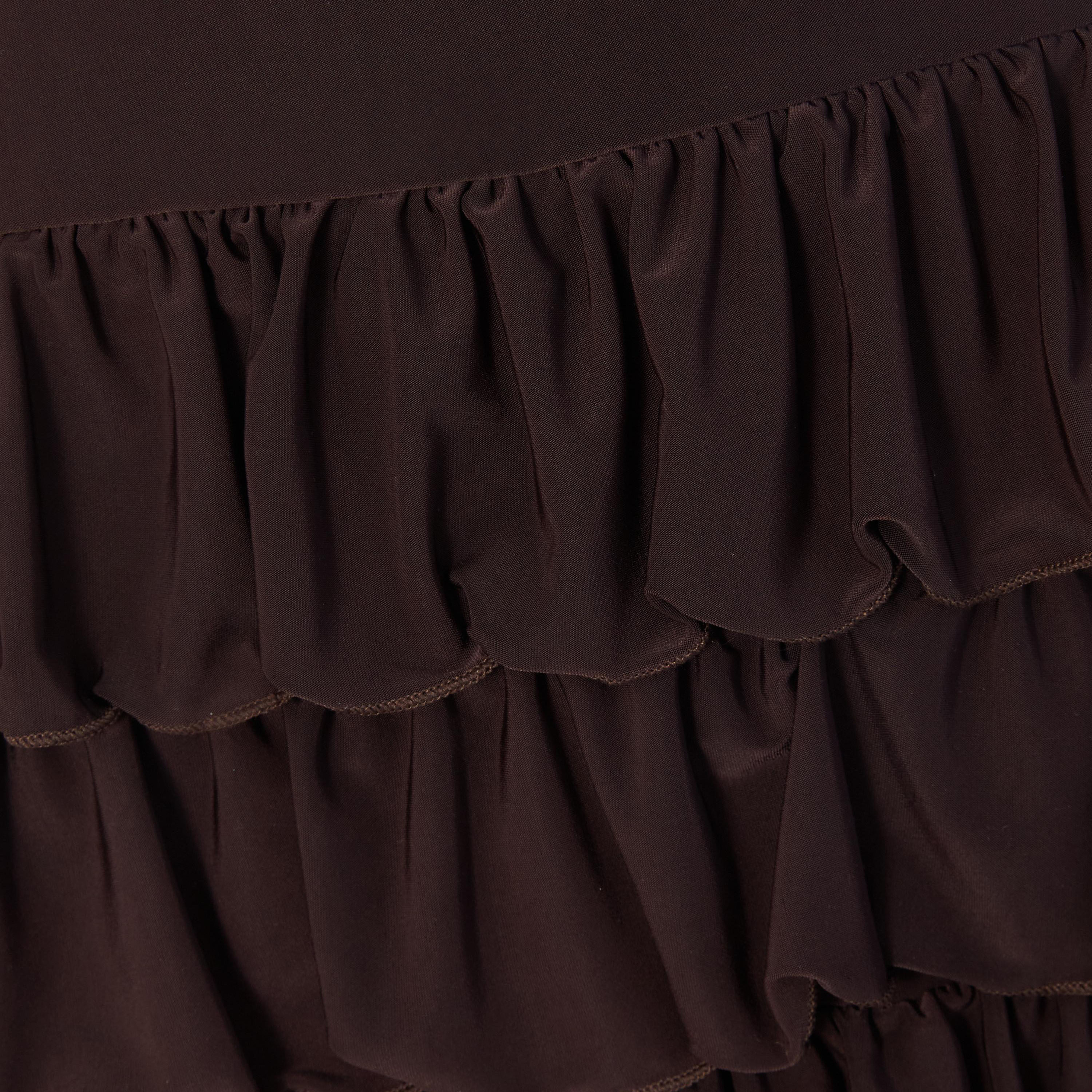 Quiz Brown Super Soft Ruffle Skort Women Playsuit-women-clothing-jumpsuits-image-4