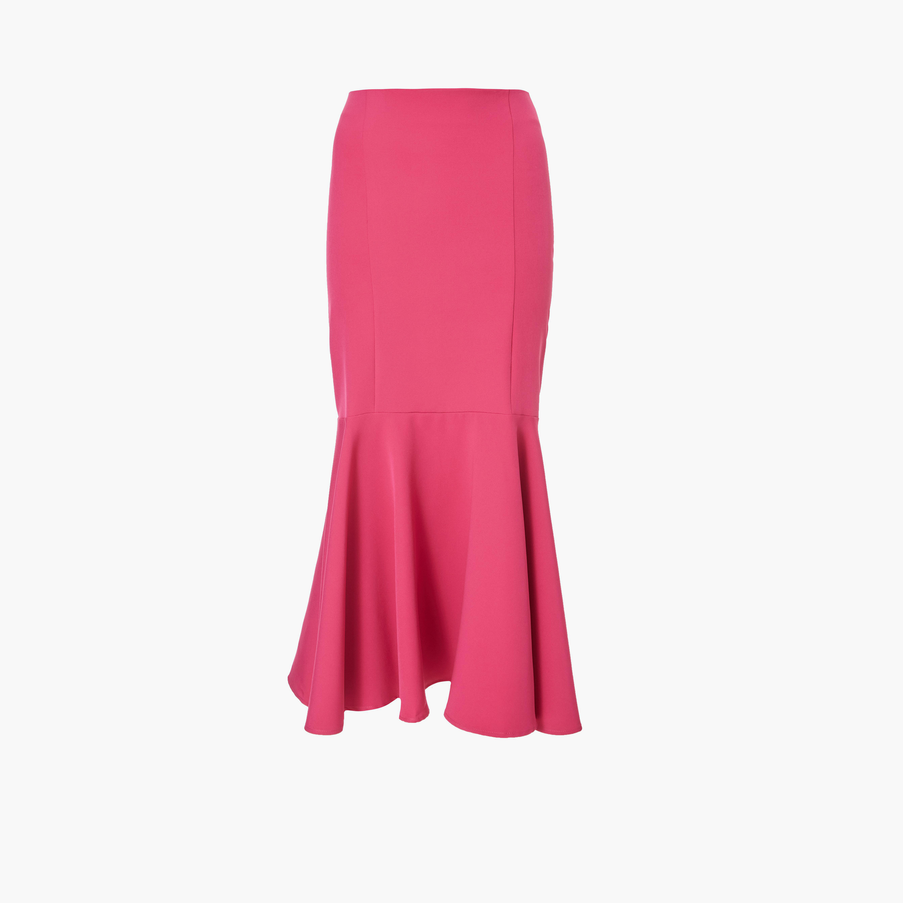 كويز-  تنورة ماكسي من قماش باربي بطبقات وحاشية أرجوانية-women-clothing-bottoms-skirts-image-4