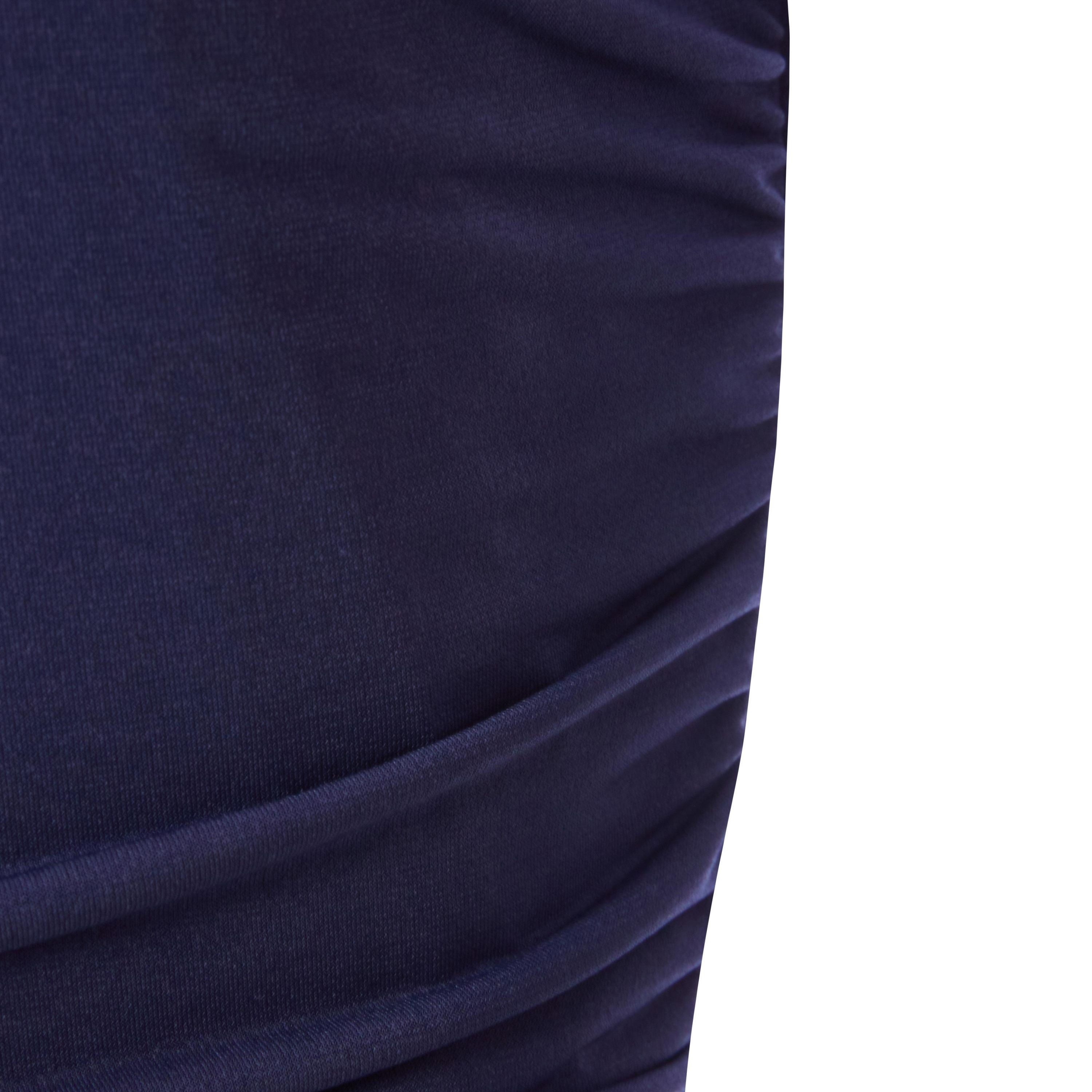 بلوزة نسائية قصيرة باللون النيلي برقبة غير متماثلة من كويز-women-clothing-shirtsandblouses-blouses-image-4
