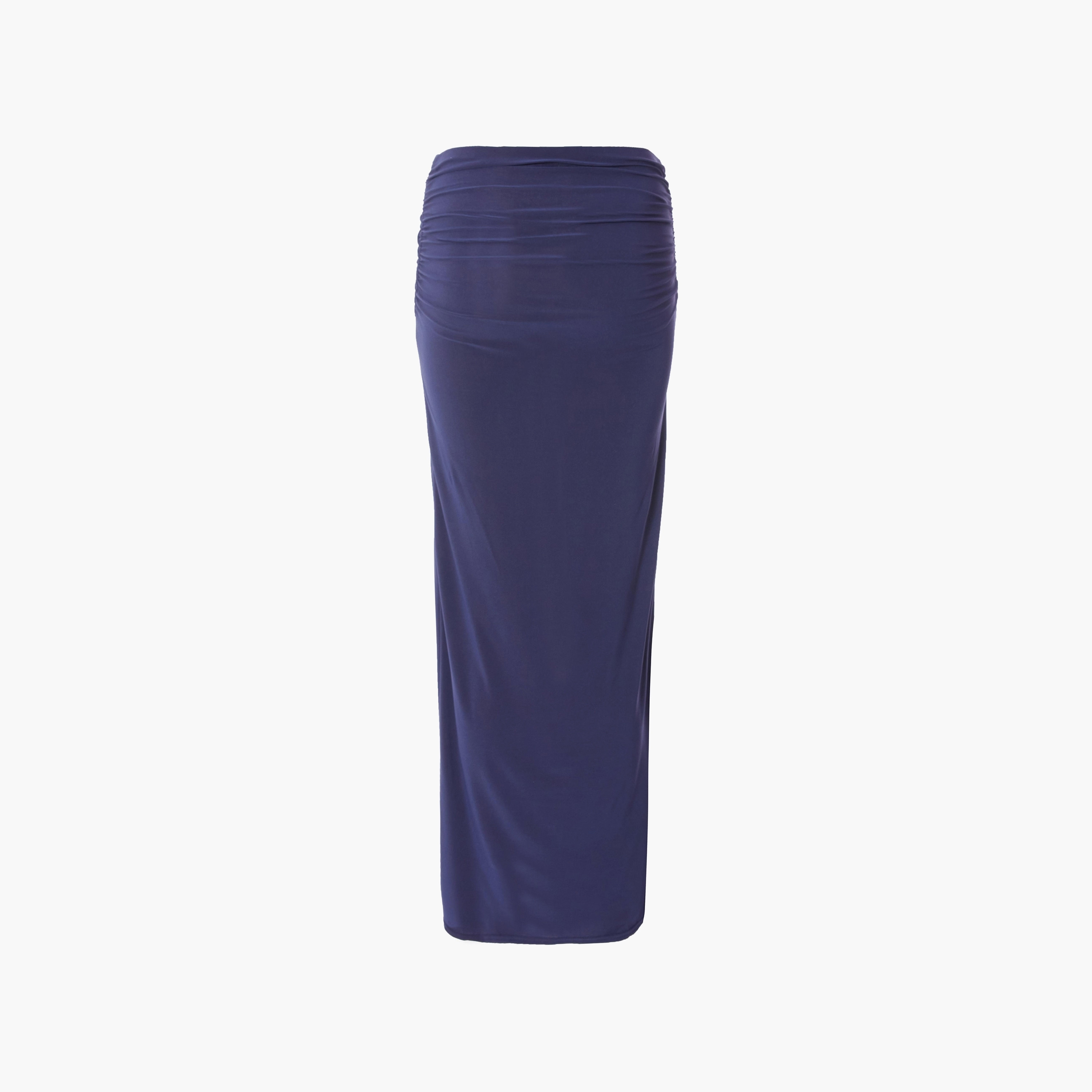 تنورة ماكسي نسائية من قماش إنديجو إي تي آي من كويز-women-clothing-bottoms-skirts-image-7
