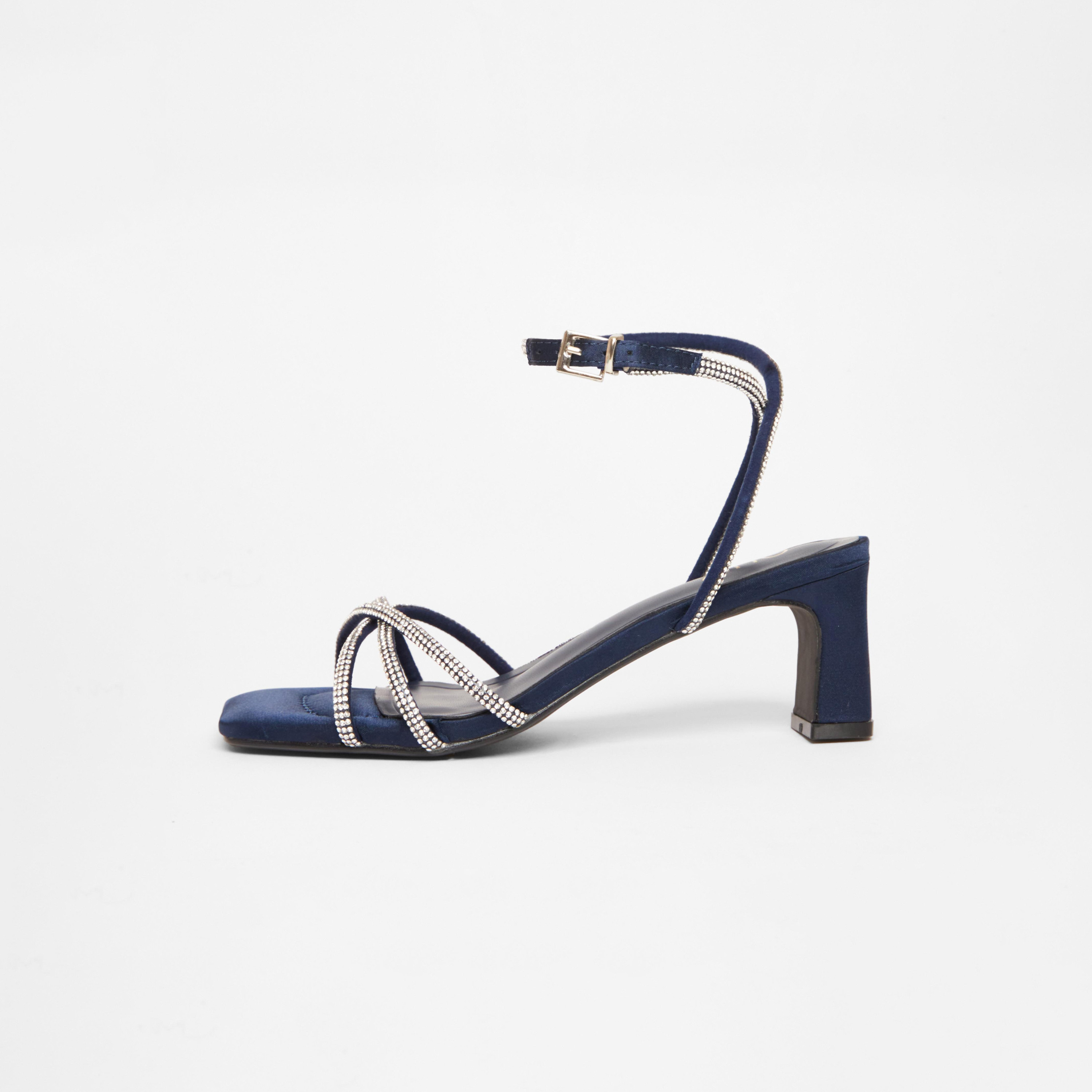 Quiz Women's Diamante Ankle Strap Block Heel Sandals-women-shoes-sandals-heeled-image-5
