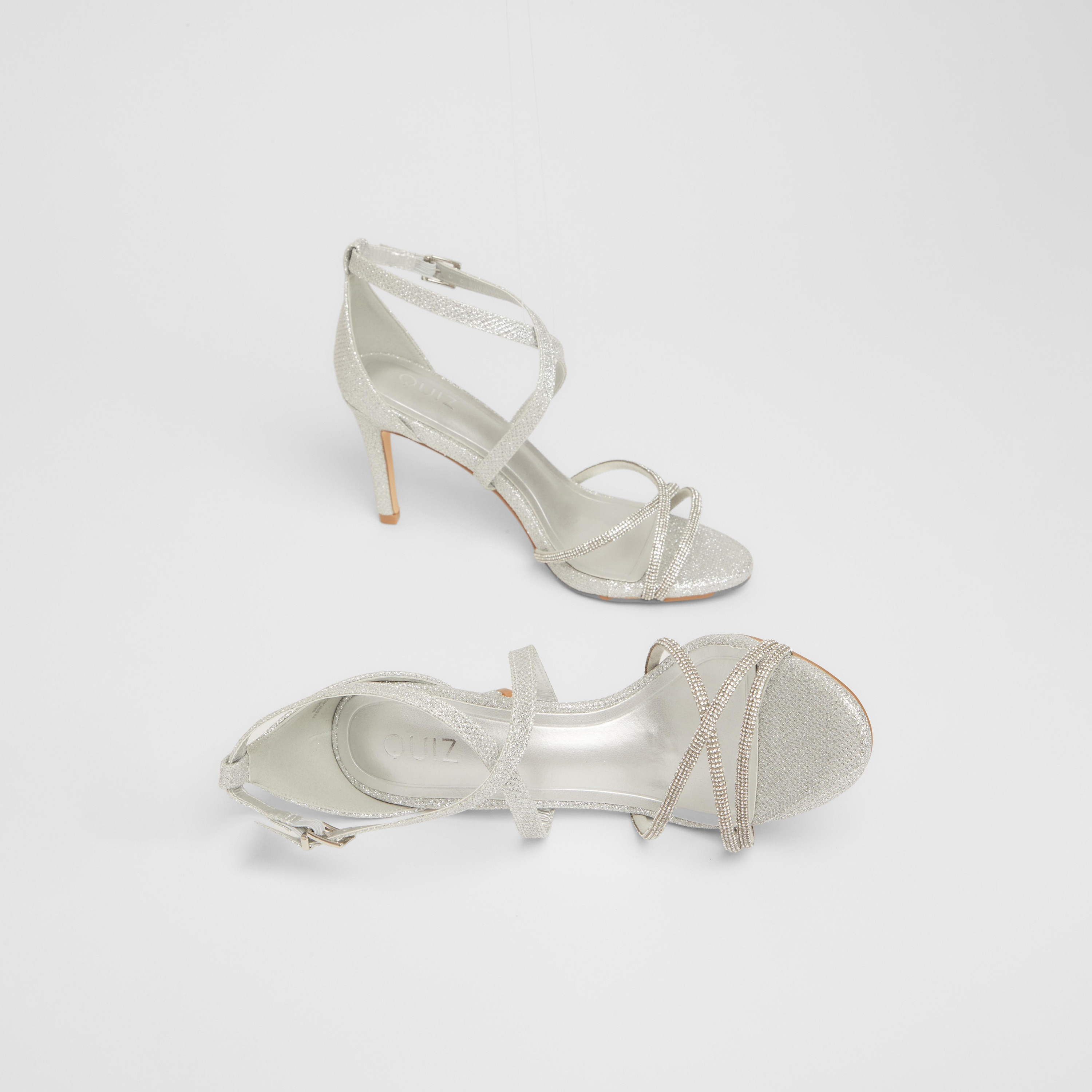 كويز صندل نسائي بكعب ستيليتو مدبب وأربطة متقاطعة مرصعة بالماس بإبزيم | 201798625-women-shoes-sandals-heeled-image-2