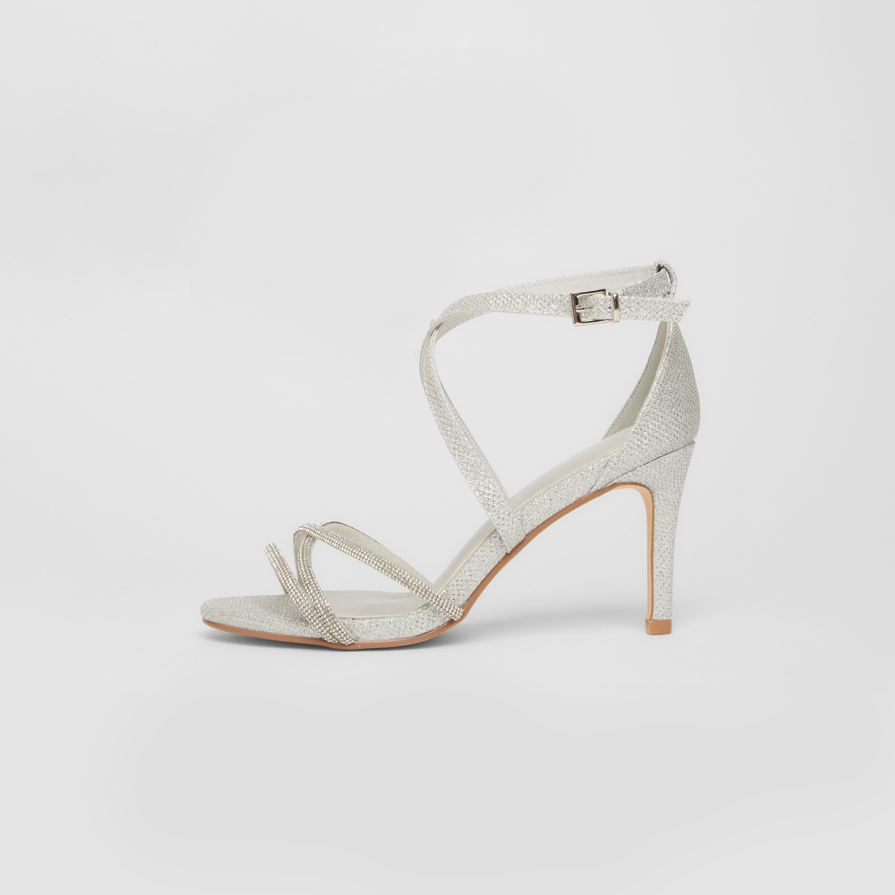 كويز صندل نسائي بكعب ستيليتو مدبب وأربطة متقاطعة مرصعة بالماس بإبزيم | 201798625-women-shoes-sandals-heeled-image-5
