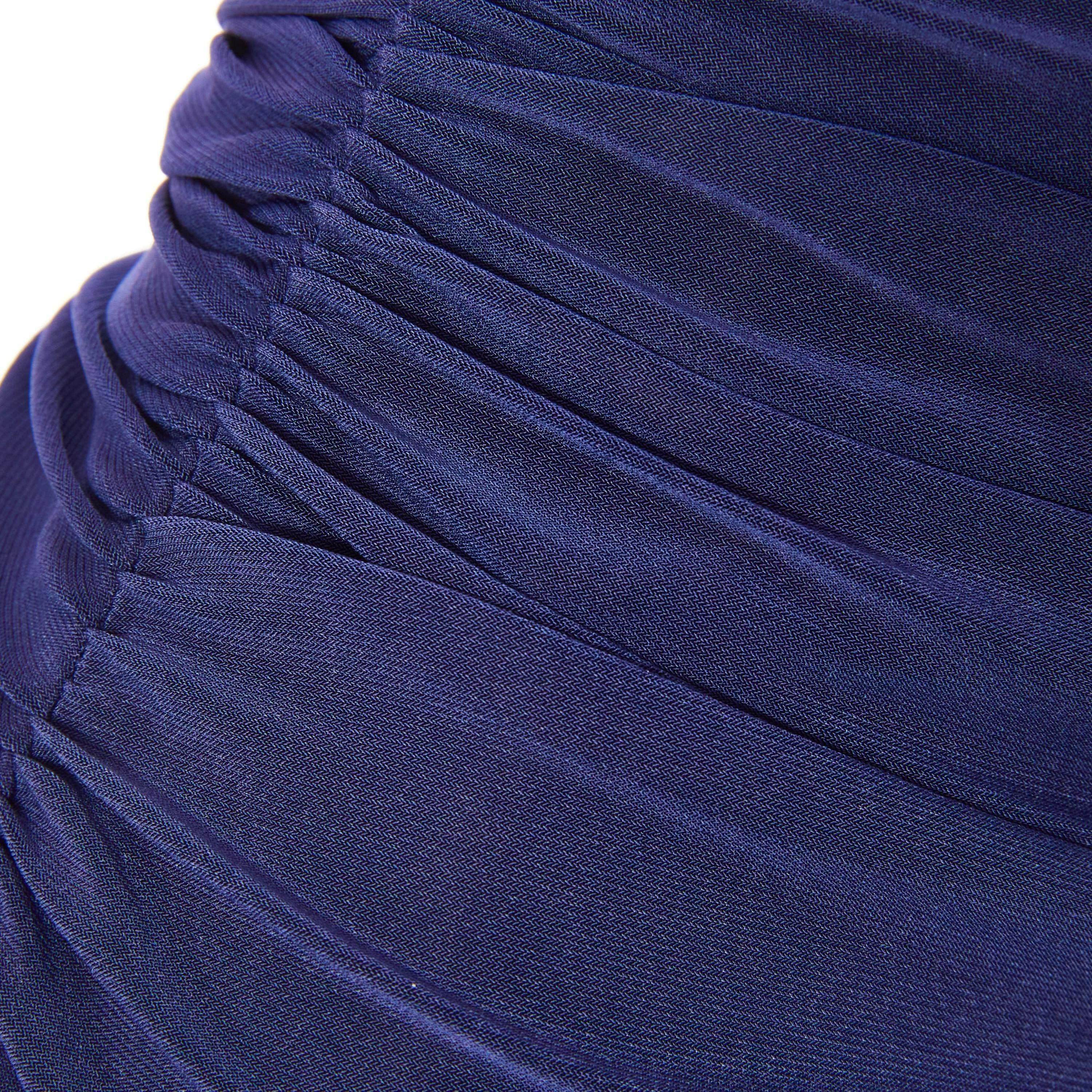 Quiz Ruched Cowl Back Bodycon Indigo Women Midaxi Dress-women-clothing-dresses-image-4
