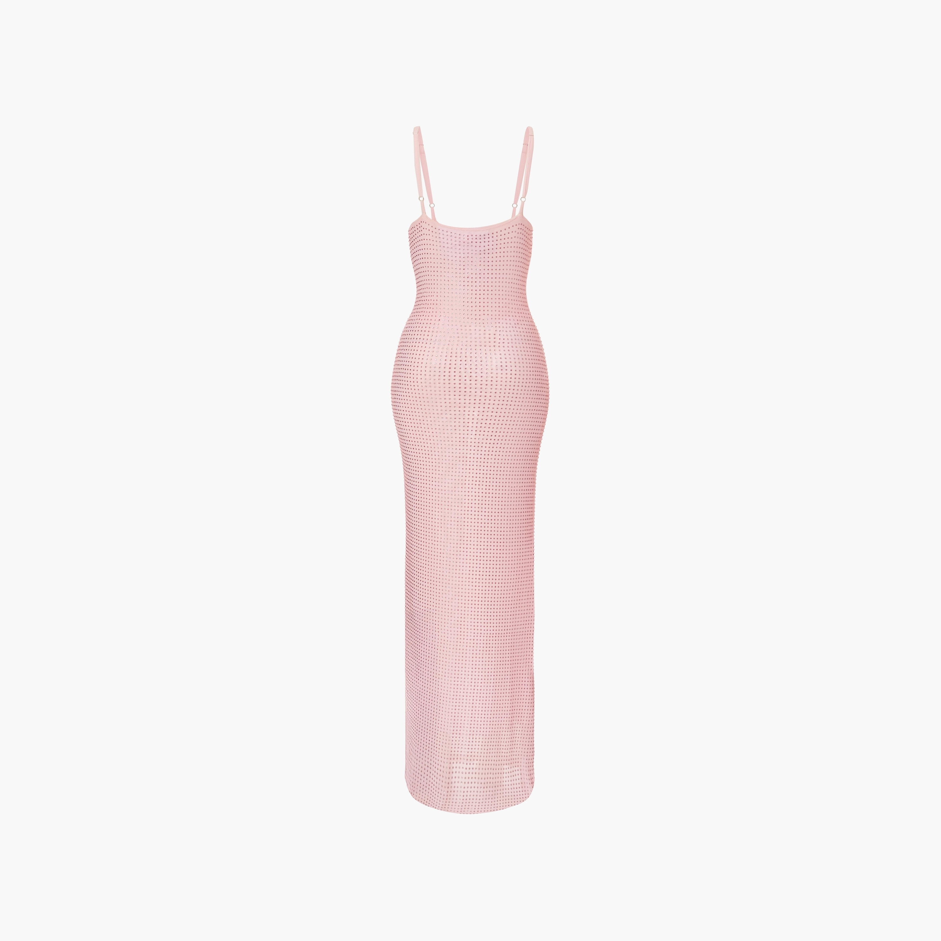 فستان سهرة ماكسي ضيق بأشرطة كتف شبكية مرصعة بأحجار الراين للنساء من كويز-women-clothing-dresses-image-12