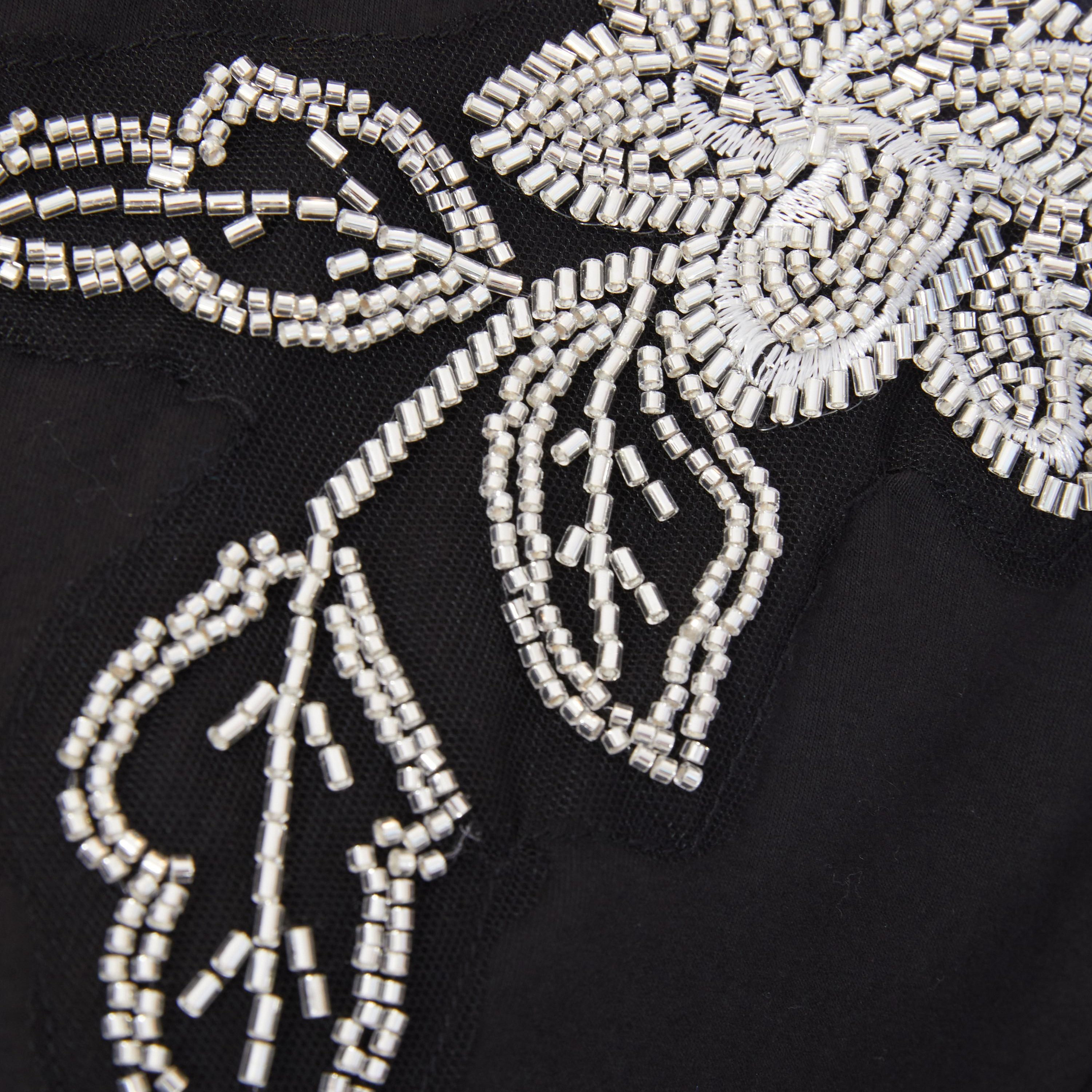 بلوزة نسائية سوداء من القطن مزينة بالخرز من كويز-women-clothing-shirtsandblouses-blouses-image-4