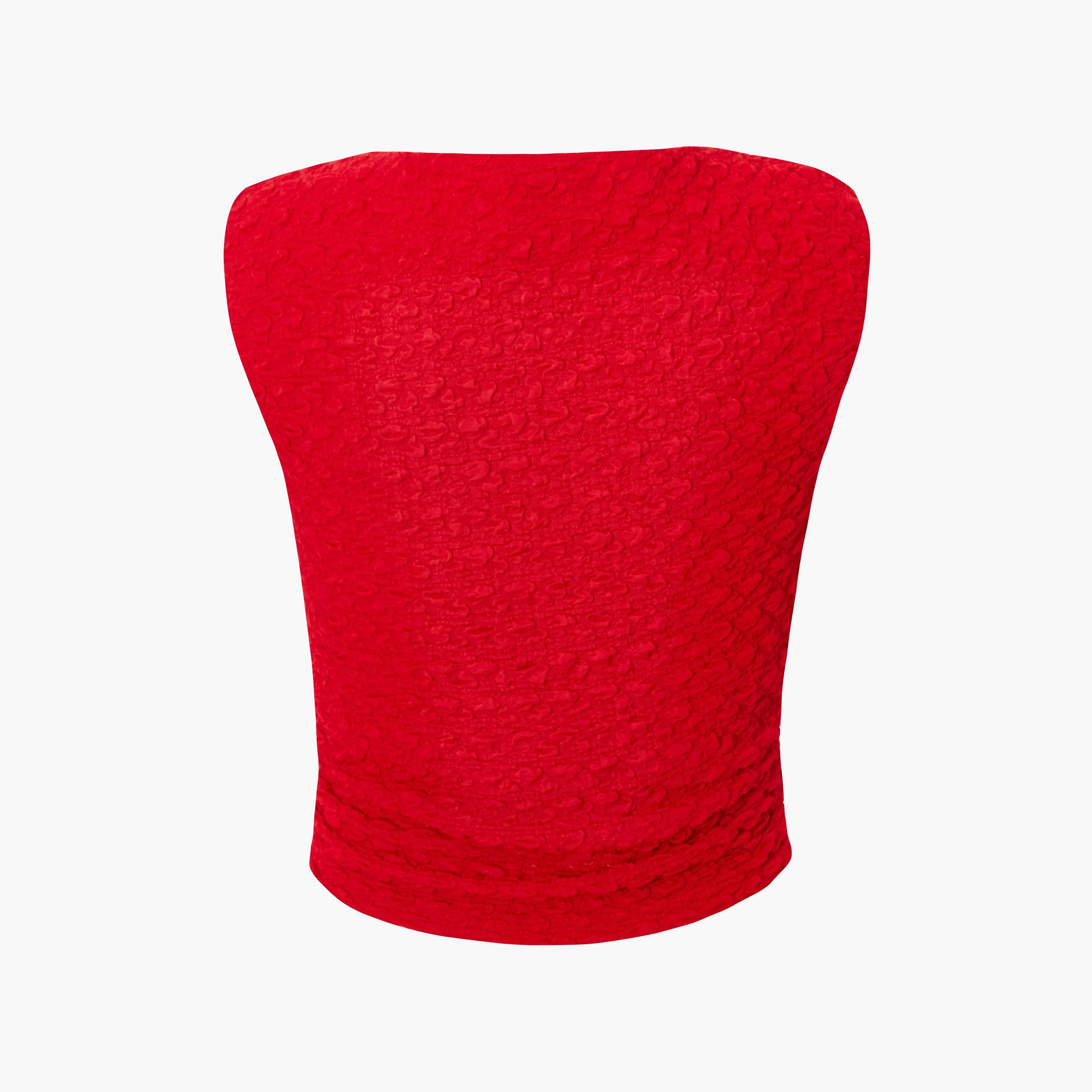 Quiz Textured Red Women's Ruched Top-women-clothing-shirtsandblouses-blouses-image-6