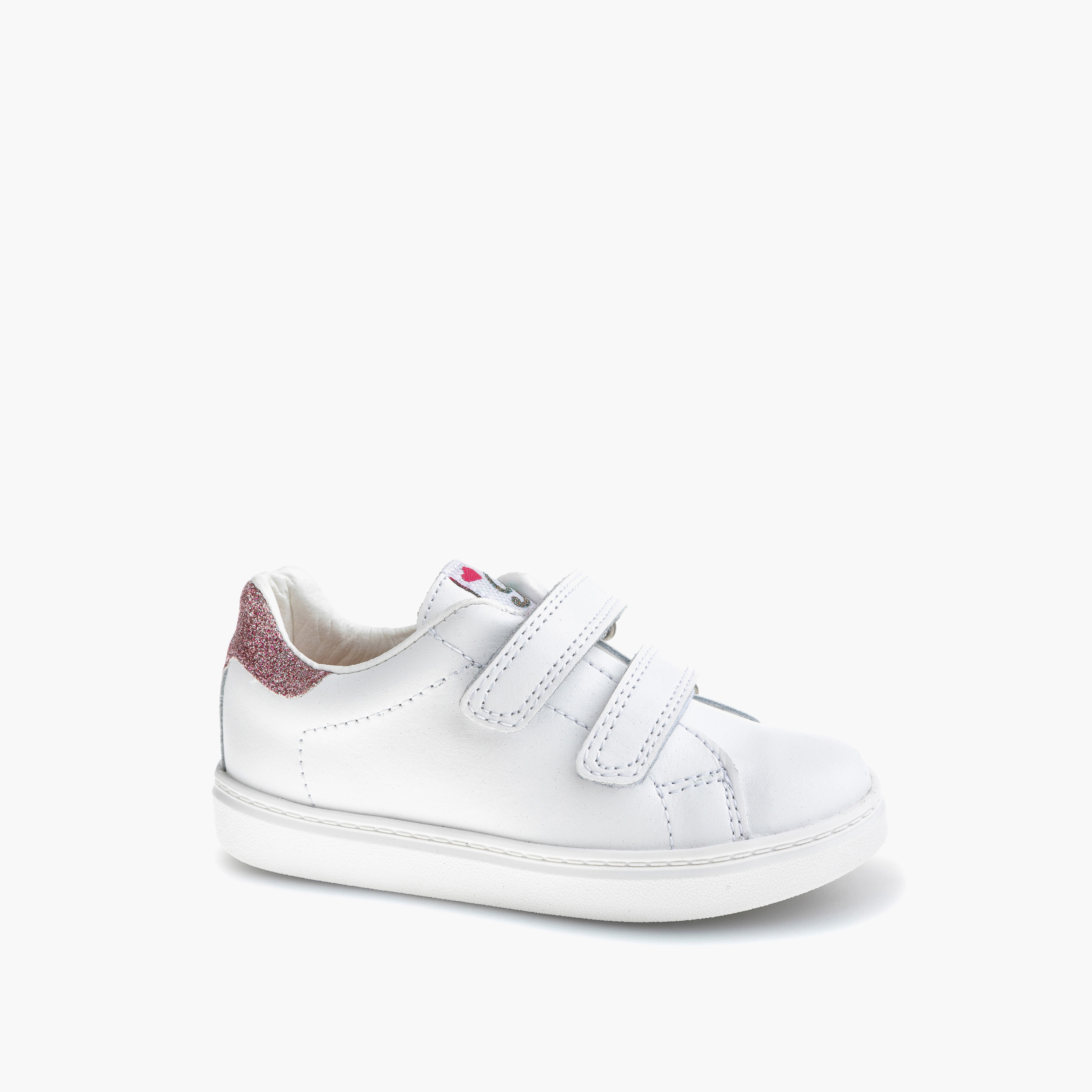 Pablosky Girls' Panelled Sneakers with Hook and Loop Closure-baby-girls-shoes-closedshoes-image-1