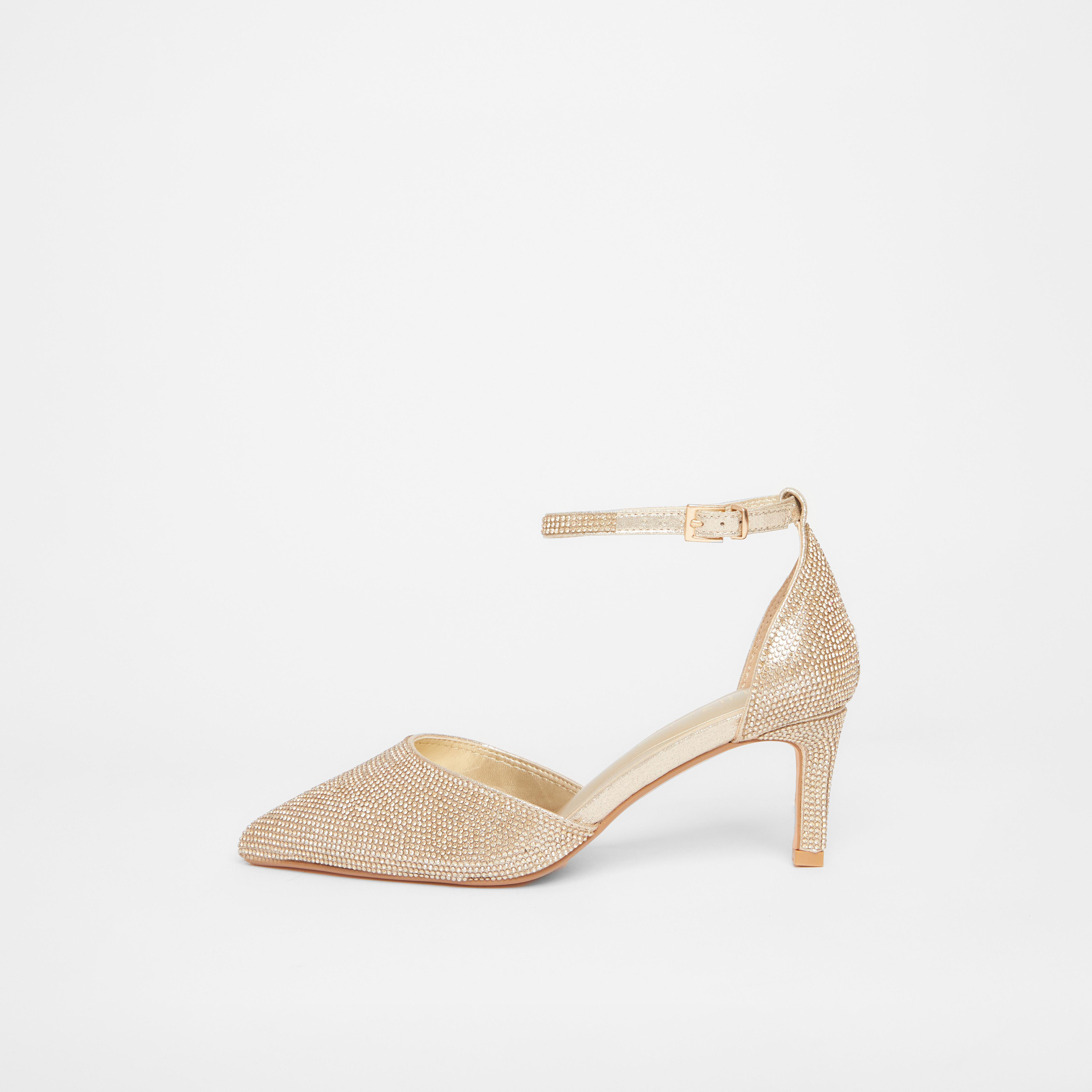 Quiz Wide Fit Diamante Two Part Low Court Heel | 201917650-women-shoes-heels-image-5