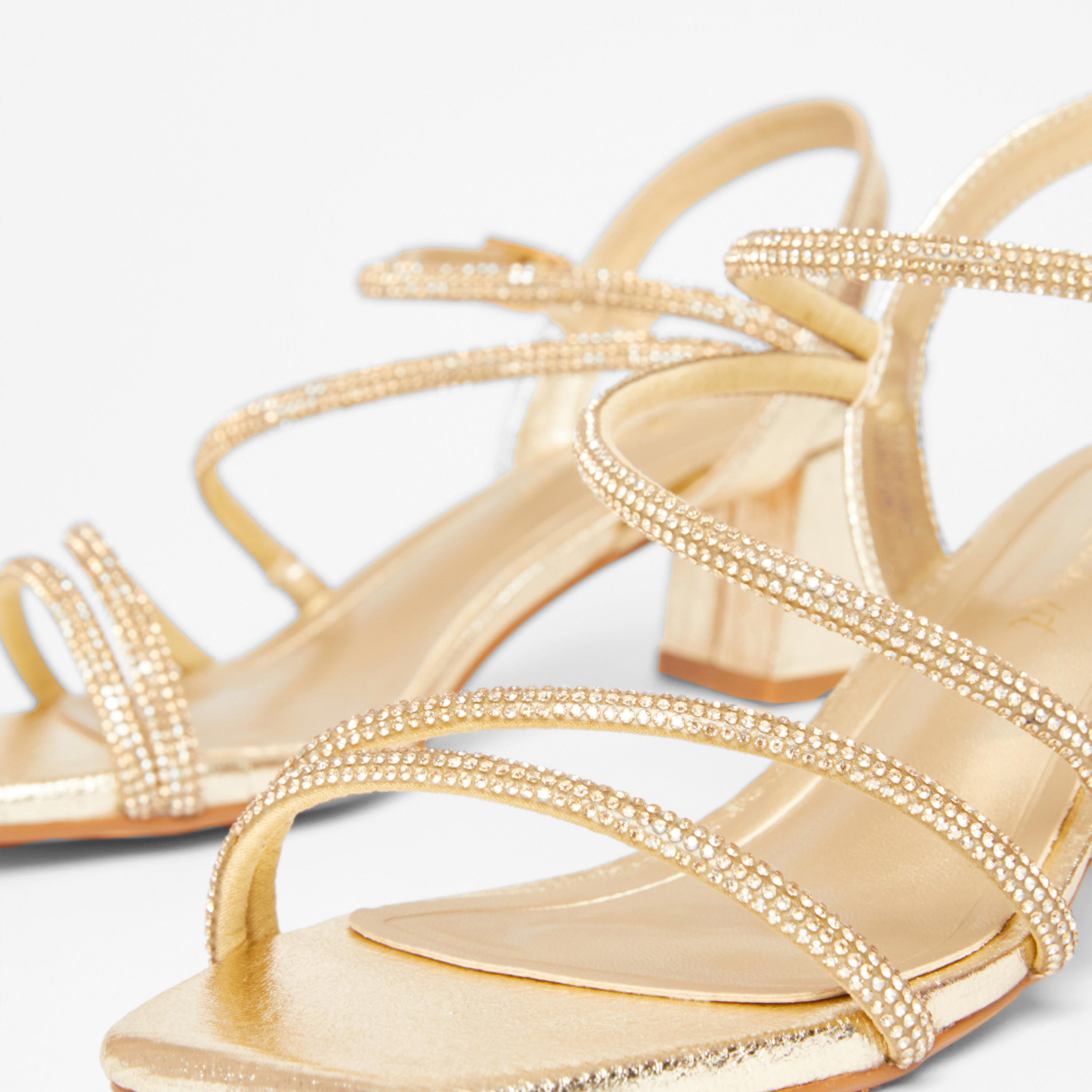 Quiz Wide Fit Diamante Cross Strap Mid Block Heel | 201923650-women-shoes-sandals-heeled-image-3