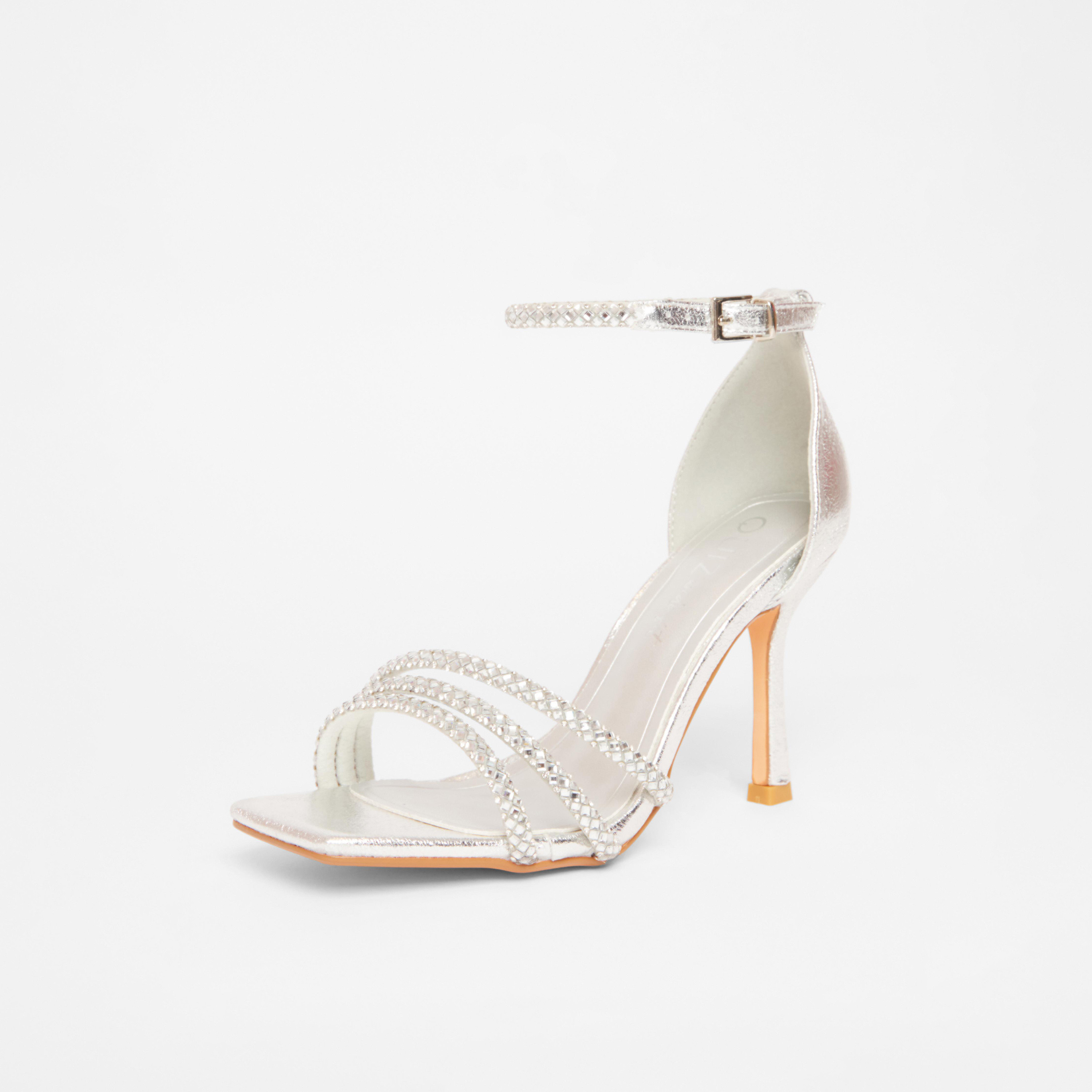 Quiz Wide Fit Diamante Multi Strap Heel Sandal | 201925625-women-shoes-heels-image-1