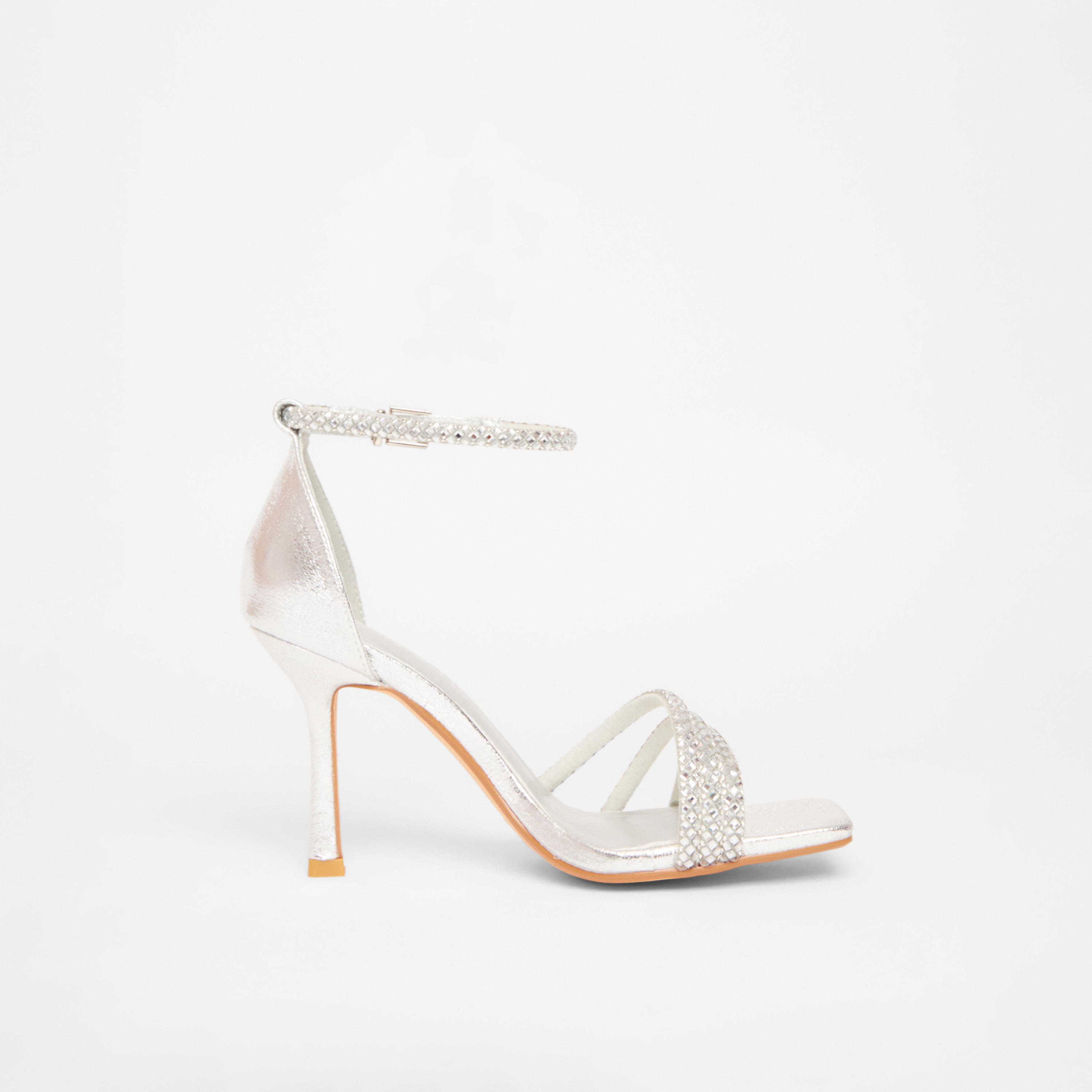Quiz Wide Fit Diamante Multi Strap Heel Sandal | 201925625-women-shoes-heels-image-4