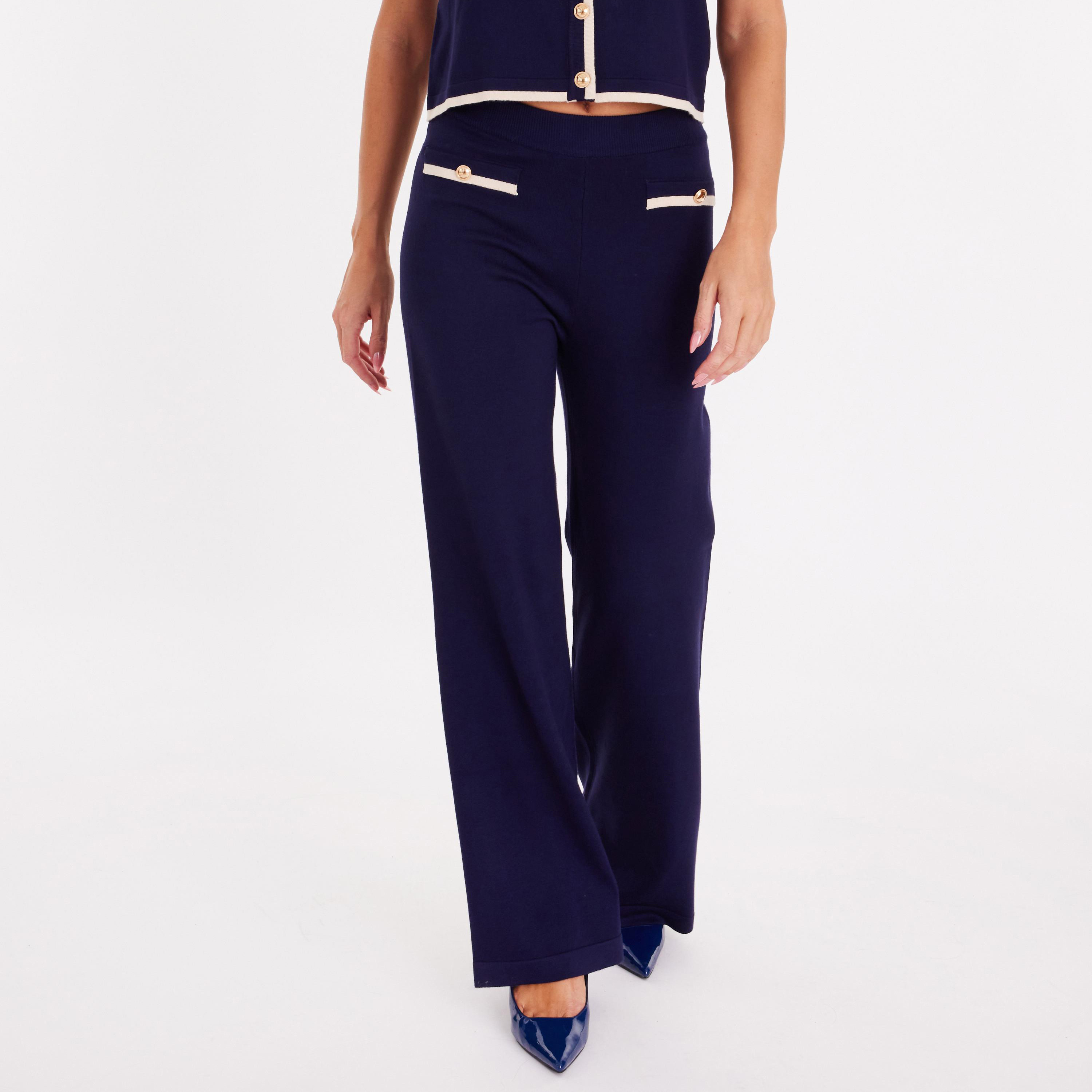 بنطلون نسائي بأرجل واسعة من كويز-women-clothing-bottoms-trousers-image-1