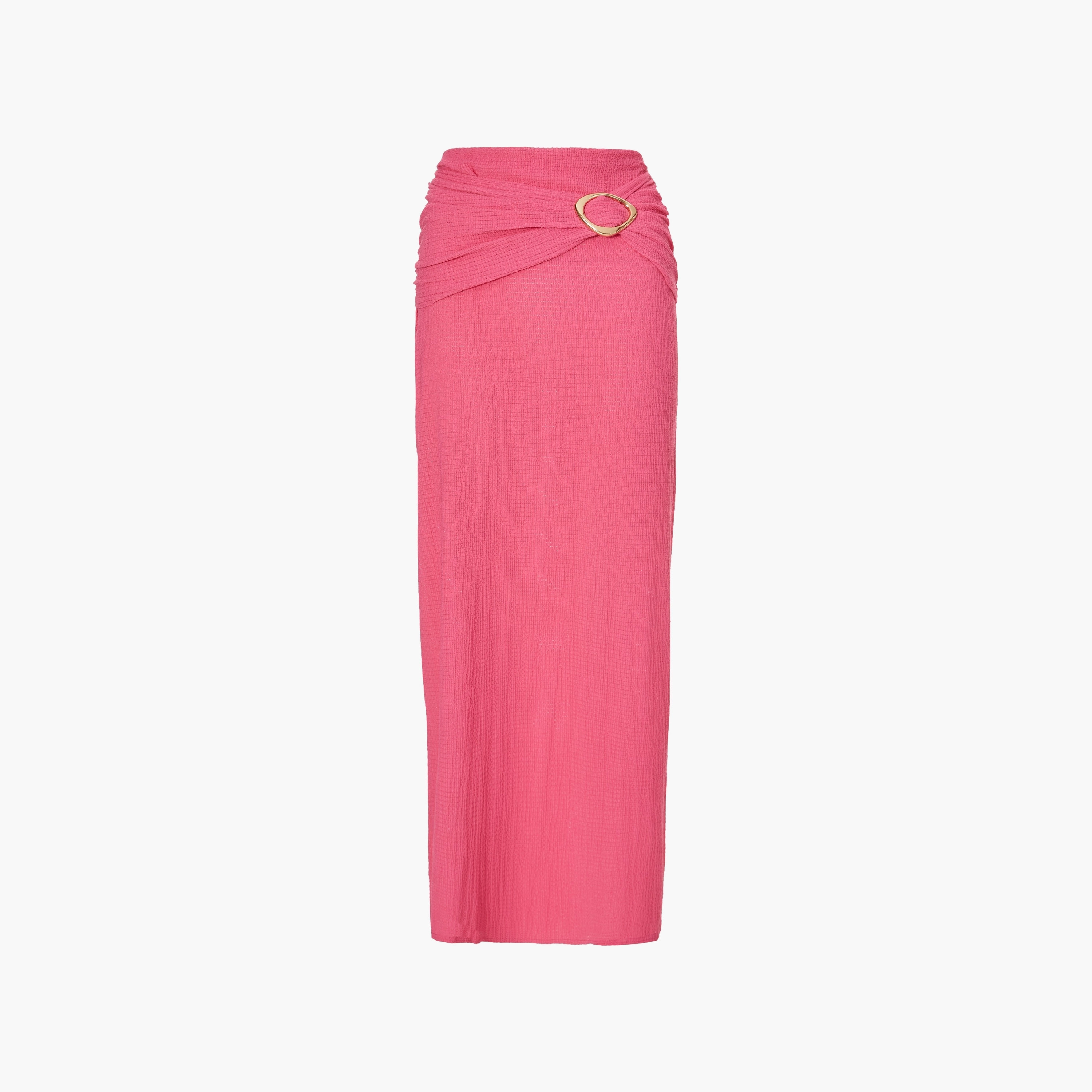 Quiz Magenta Textured Women Maxi Skirt-women-clothing-bottoms-skirts-image-5