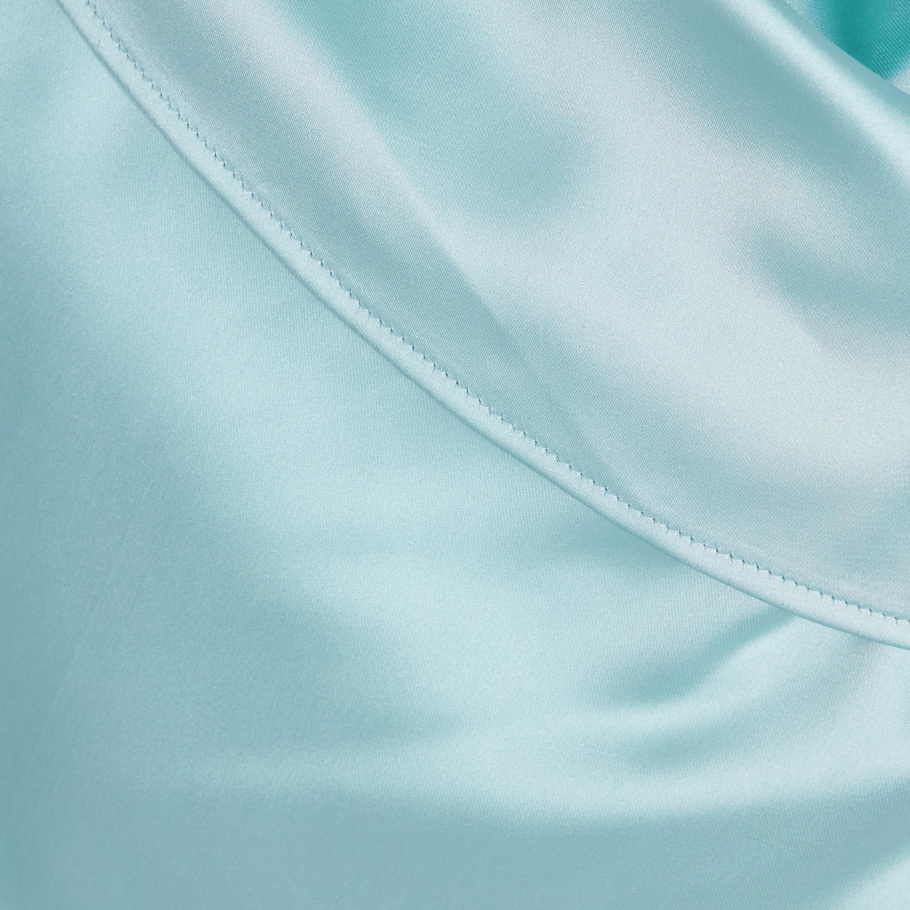 فستان أزرق متوسط الطول بأكمام منسدلة ورقبة وهمية للنساء من كويز-women-clothing-dresses-image-4
