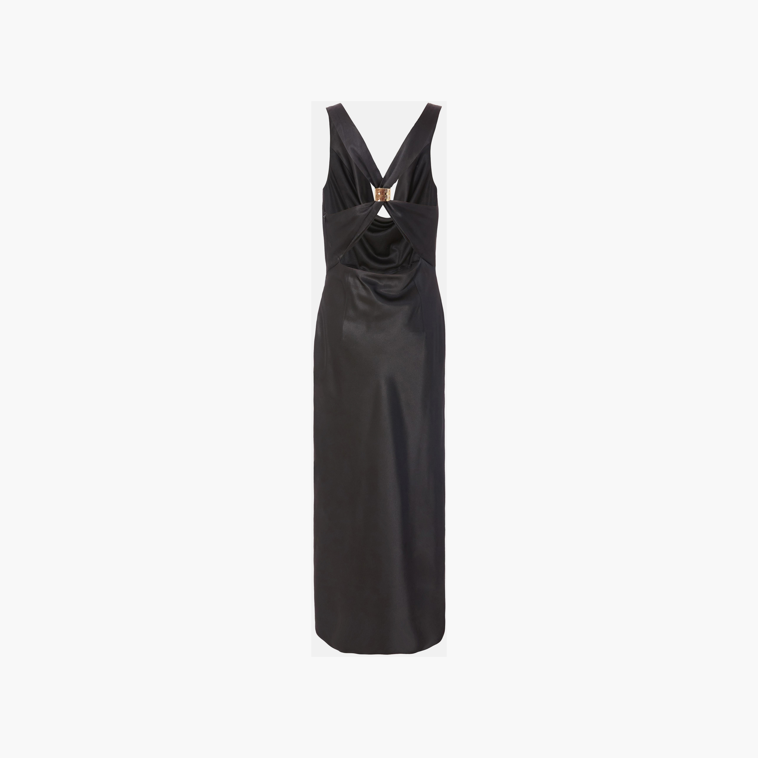 فستان سهرة طويل من الساتان الأسود برقبة واسعة للنساء من Quiz-women-clothing-dresses-image-6