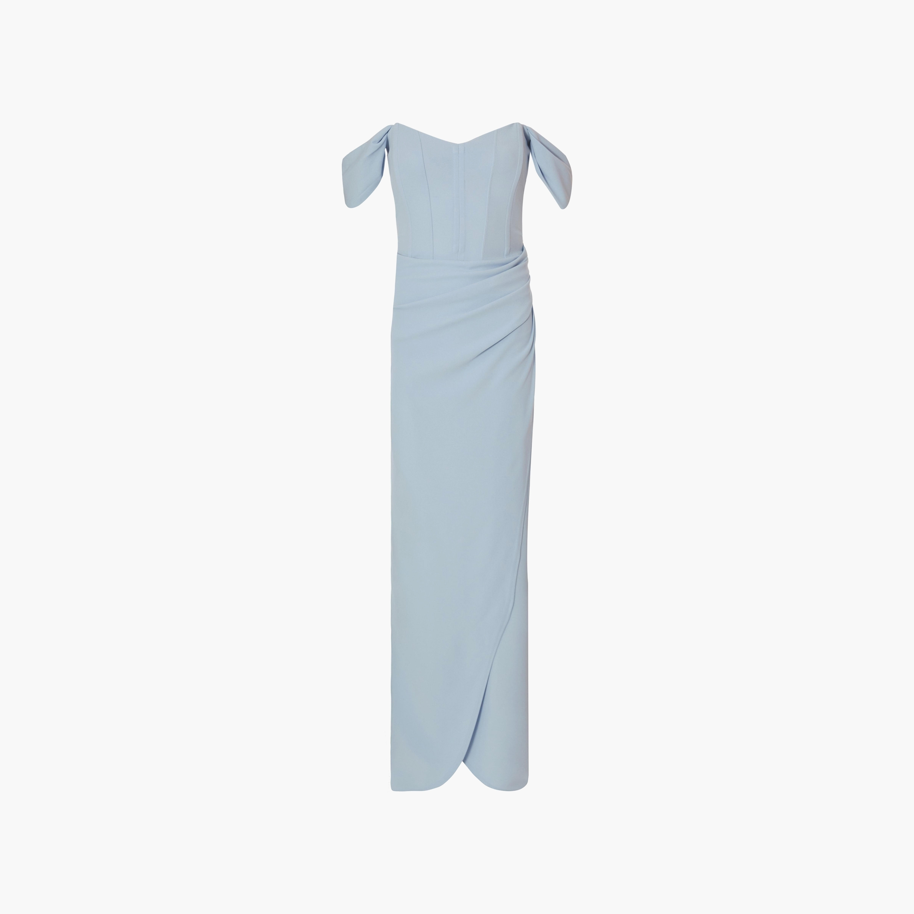 فستان ماكسي نسائي أزرق فاتح من قماش الكريب سكوبا مكشوف الكتفين من كويز-women-clothing-dresses-image-5