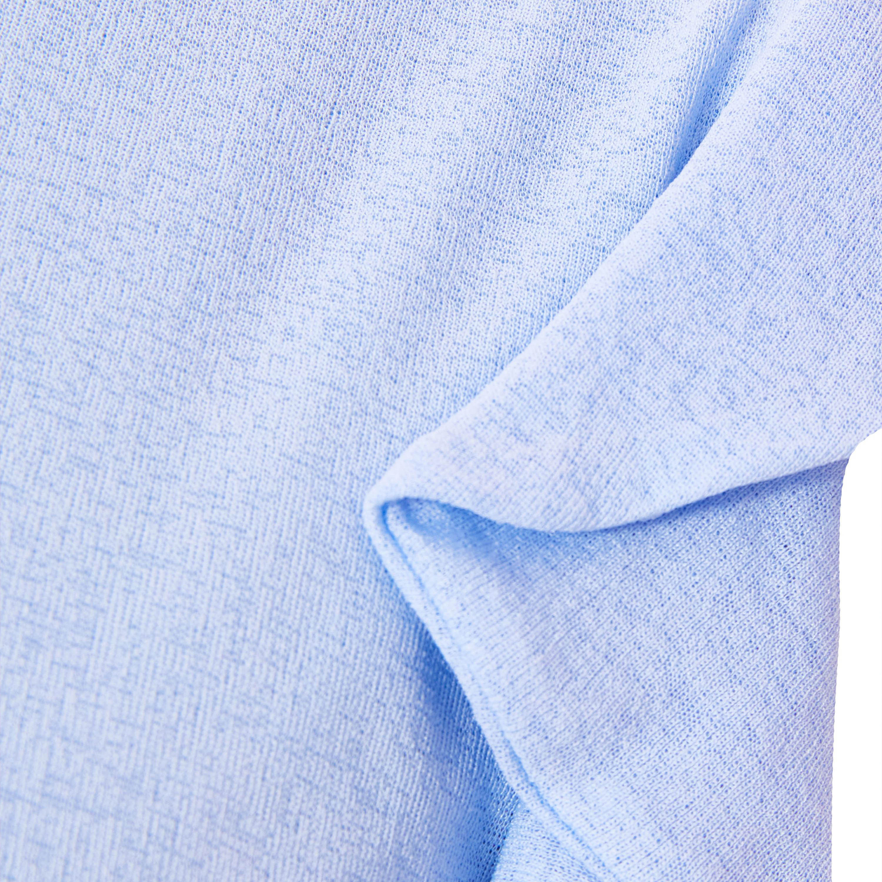 كويز-  فستان متوسط ​​الطول بدون أكمام من قماش الجيرسيه بلون أزرق فاتح مع كشكشة-women-clothing-dresses-image-6