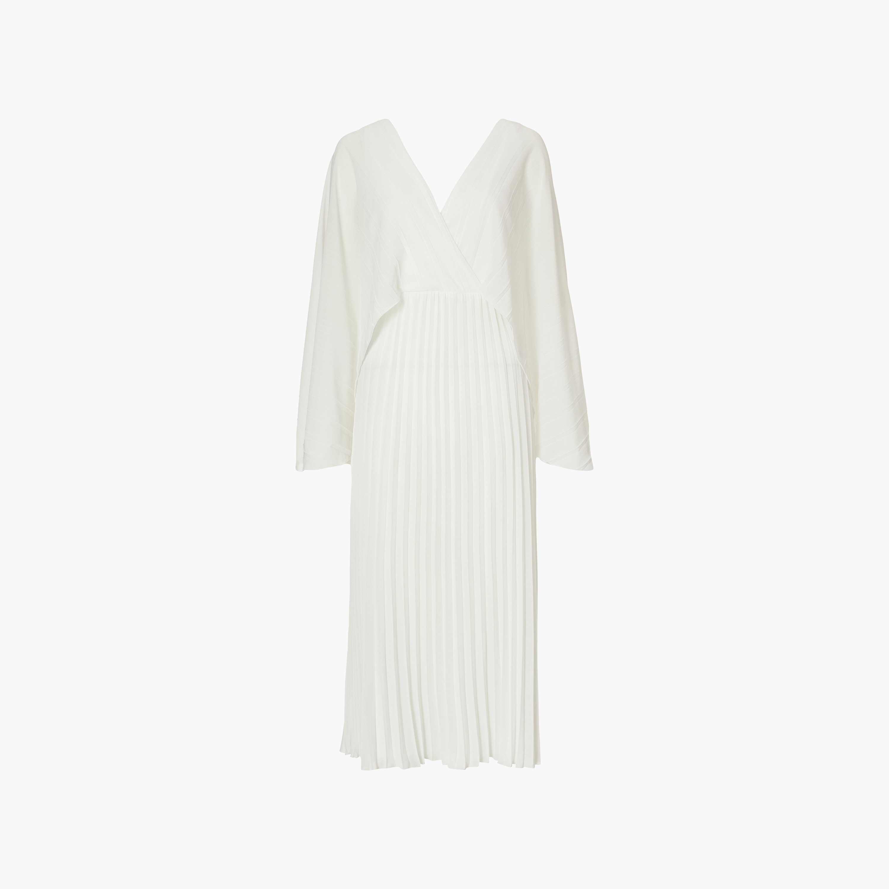 فستان شيفون متوسط الطول بأكمام كاب ومطوي للنساء من كويز-women-clothing-dresses-image-5