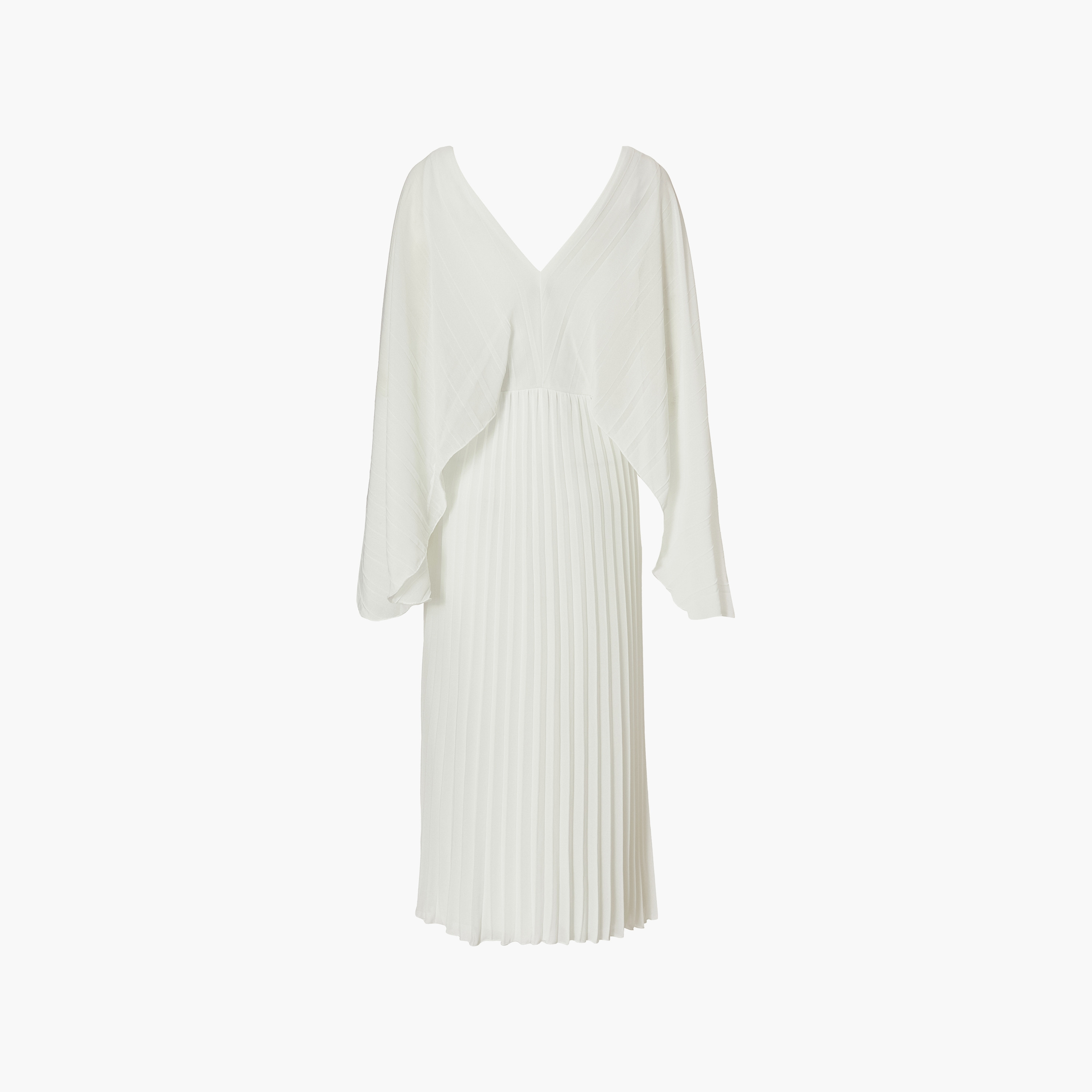 فستان شيفون متوسط الطول بأكمام كاب ومطوي للنساء من كويز-women-clothing-dresses-image-6