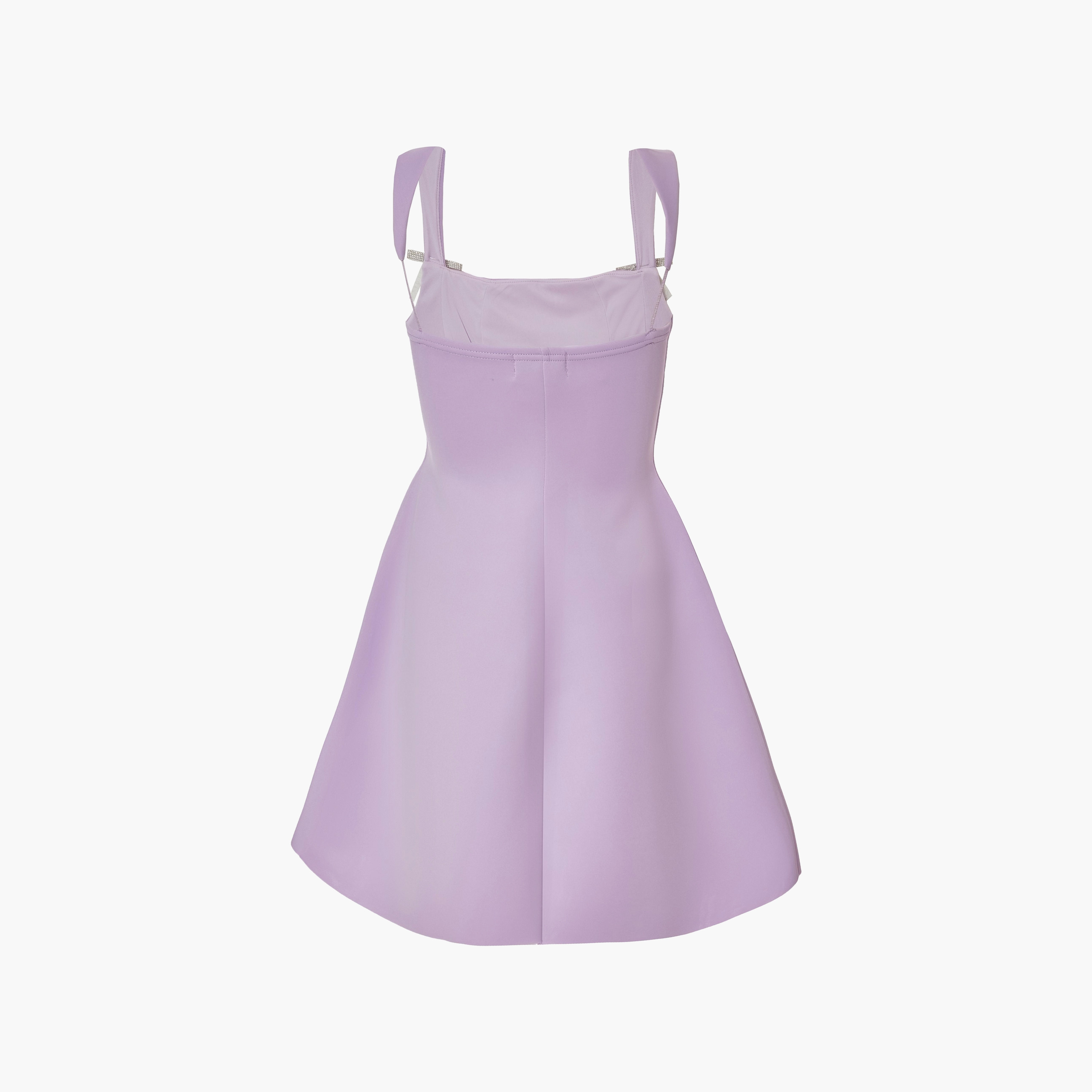 فستان قصير نسائي كريب سكوبا بحمالات كتف من كويز-women-clothing-dresses-image-6