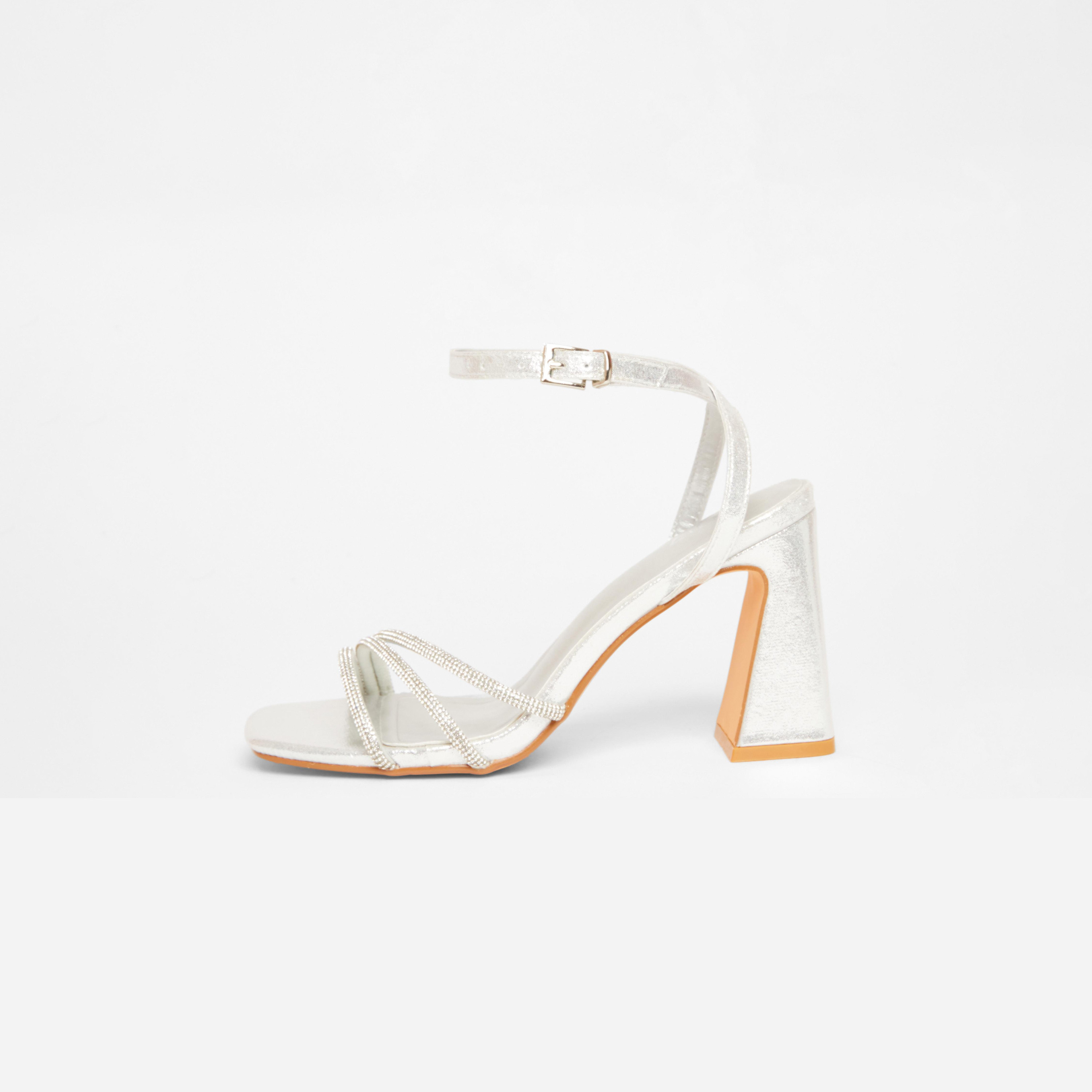 Quiz Women's Diamante Ankle Strap Block Heel Sandals | 202084625-women-shoes-sandals-heeled-image-1