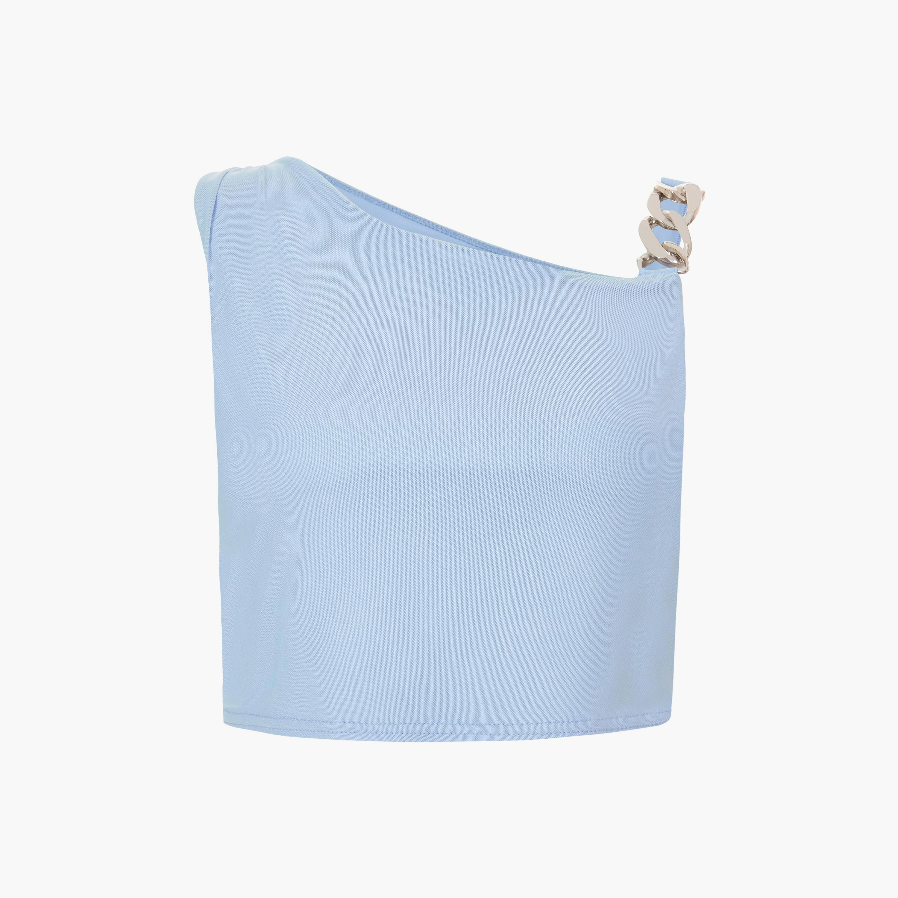 Quiz Blue Mesh One Shoulder Women's Crop Top-women-clothing-shirtsandblouses-blouses-image-6