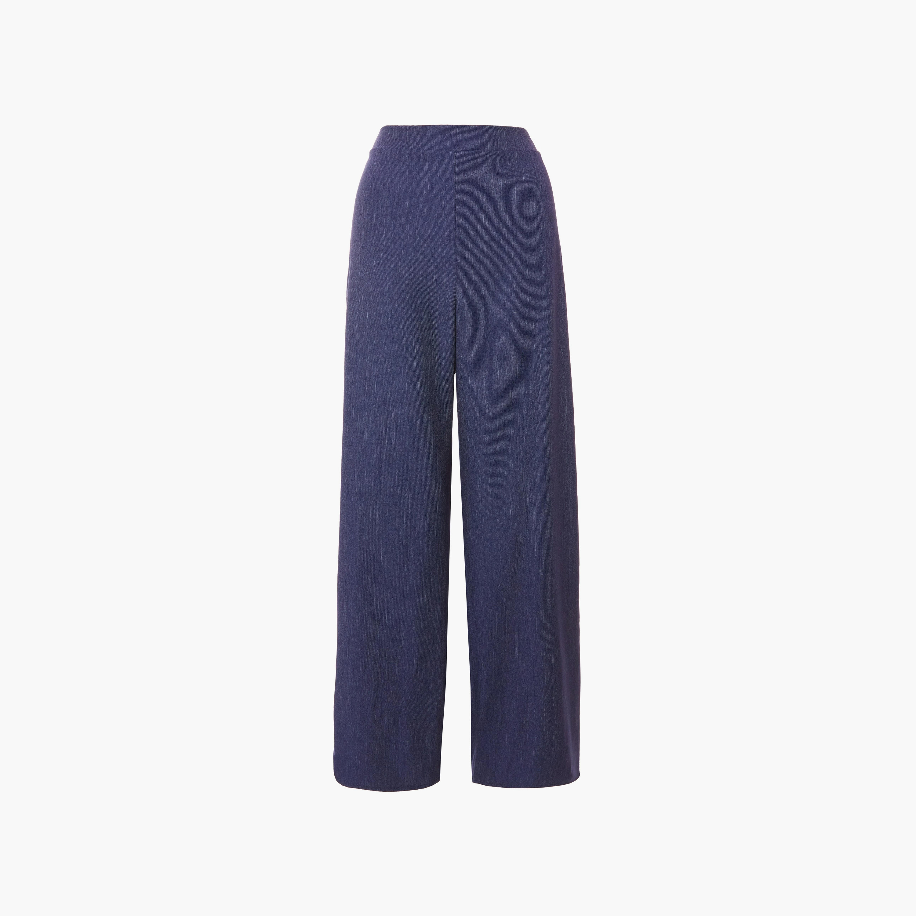 بنطلون جينز دينم أزرق نسائي واسع الساق من كويز-women-clothing-bottoms-trousers-image-6