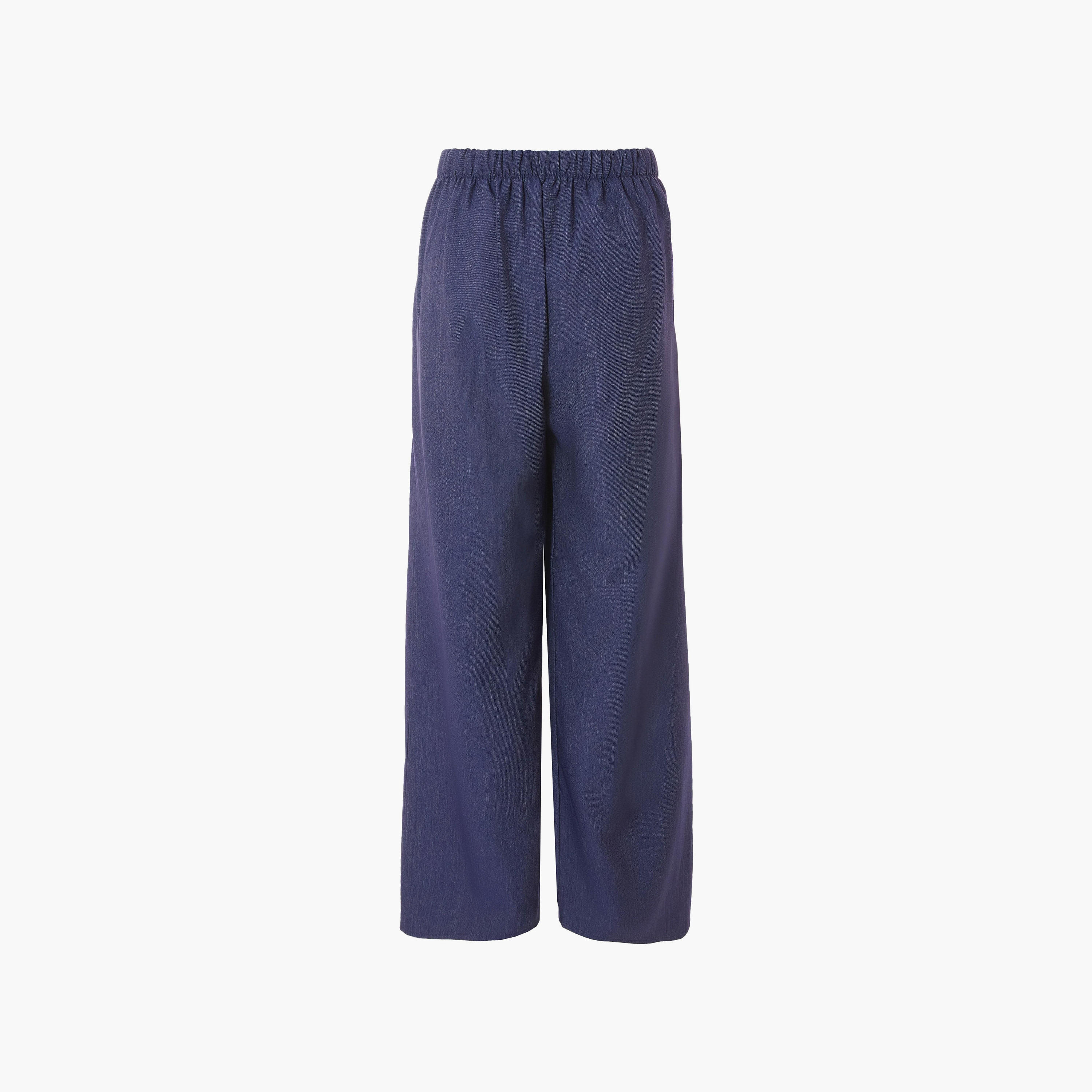 بنطلون جينز دينم أزرق نسائي واسع الساق من كويز-women-clothing-bottoms-trousers-image-7