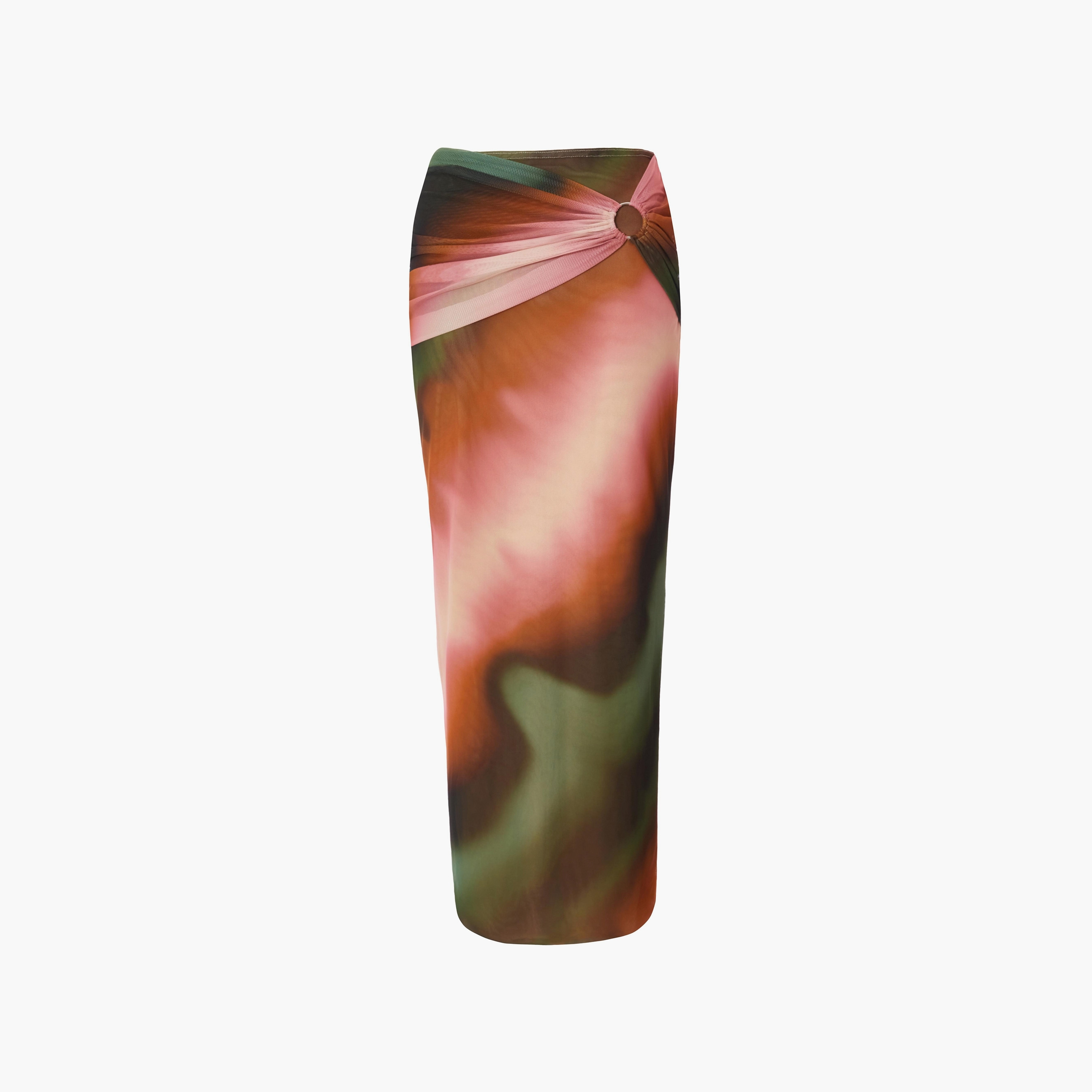 Quiz Green Tie and Dye Mesh Womens Maxi Skirt-women-clothing-bottoms-skirts-image-6