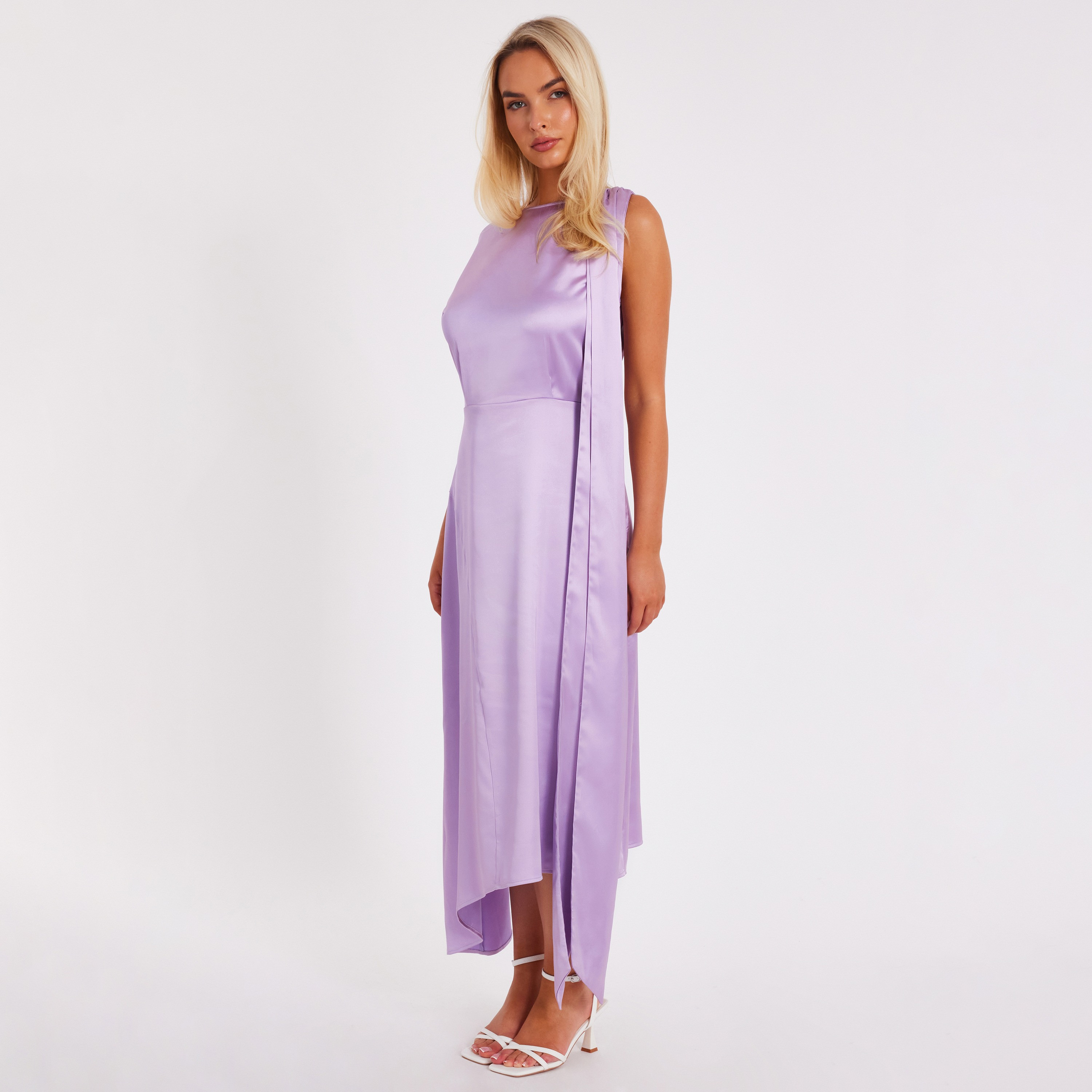 فستان ساتان أرجواني بأكمام واحدة غير متماثلة للنساء من كويز-women-clothing-dresses-image-2