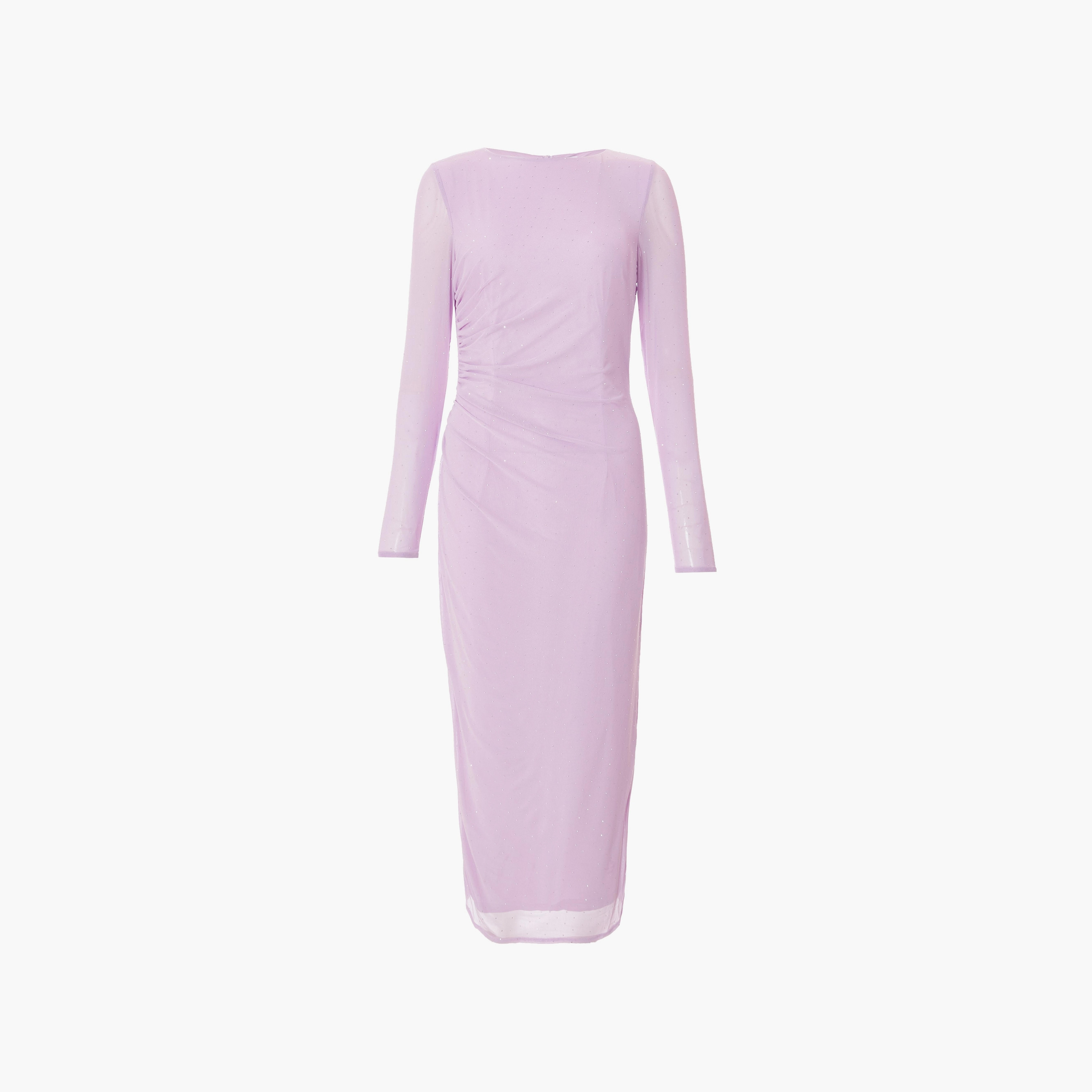 فستان Quiz Lilac Hotfix شبكي من حجر الراين للنساء للسهرة متوسط ​​الطول-women-clothing-dresses-image-5