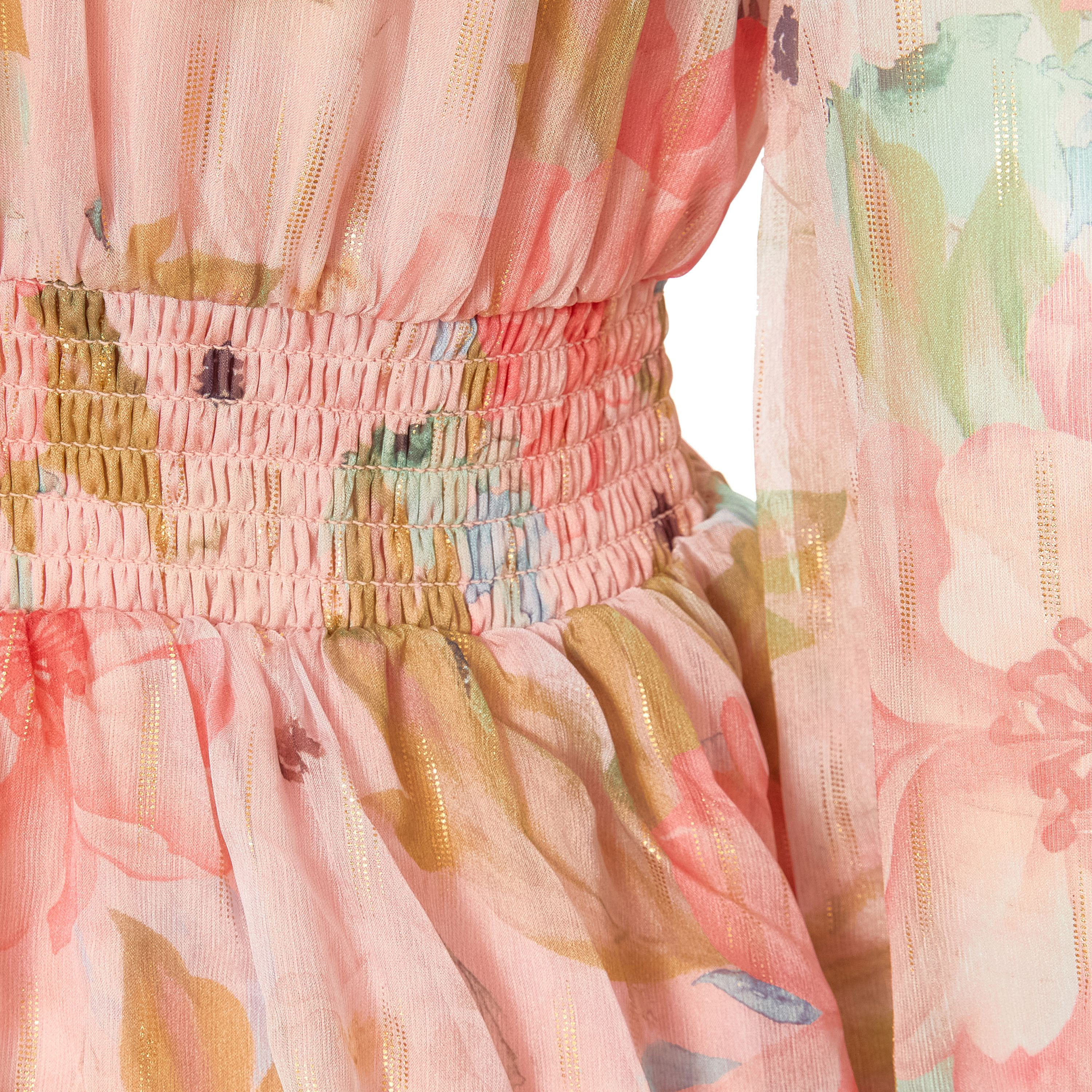 Quiz Floral Chiffon Layered Multicolour Women's Mini Dress-women-clothing-dresses-image-4