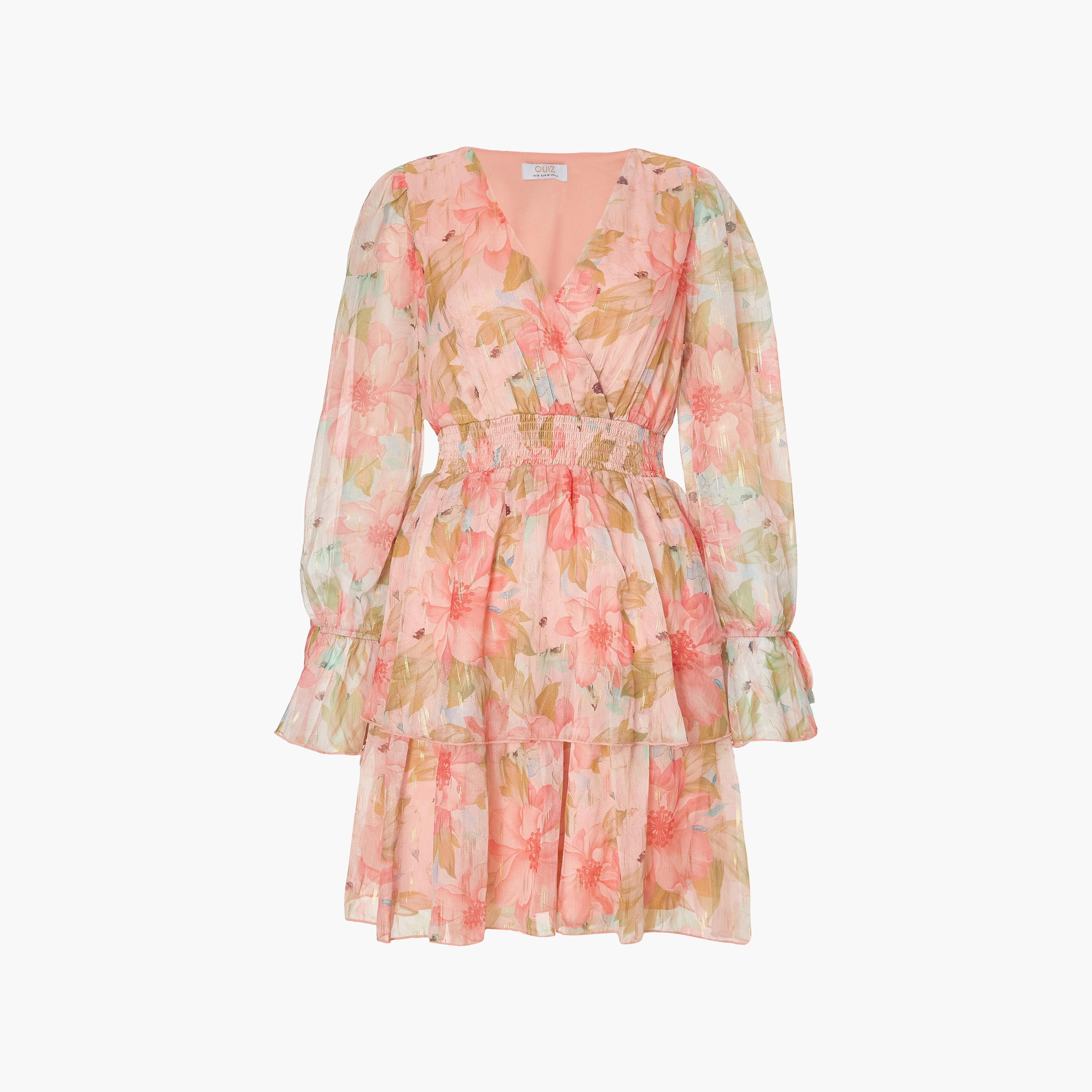 فستان شيفون زهري متعدد الطبقات للنساء من كويز-women-clothing-dresses-image-5